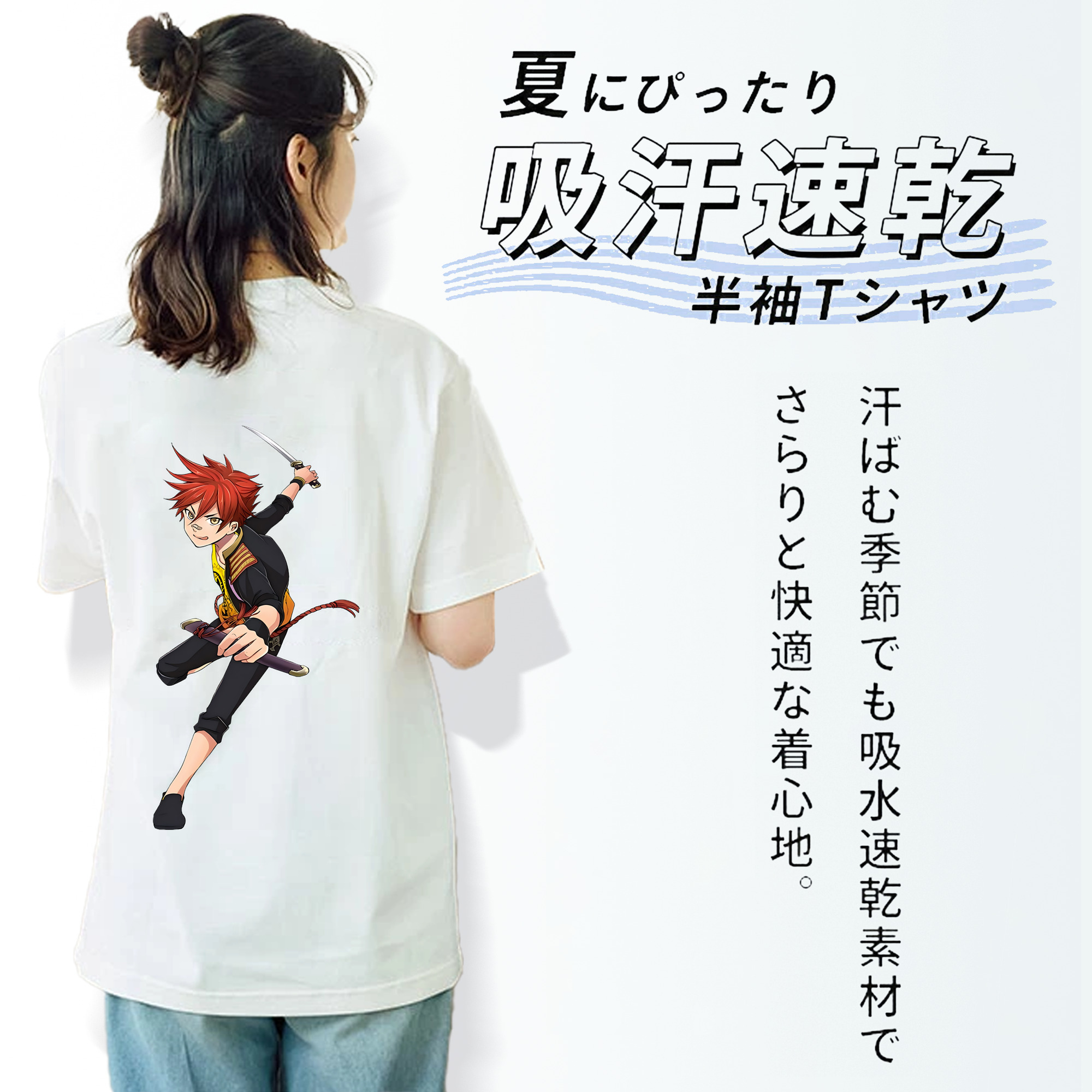 刀剣乱舞 Touken Ranbu レディース半袖Tシャツ(バックプリント)