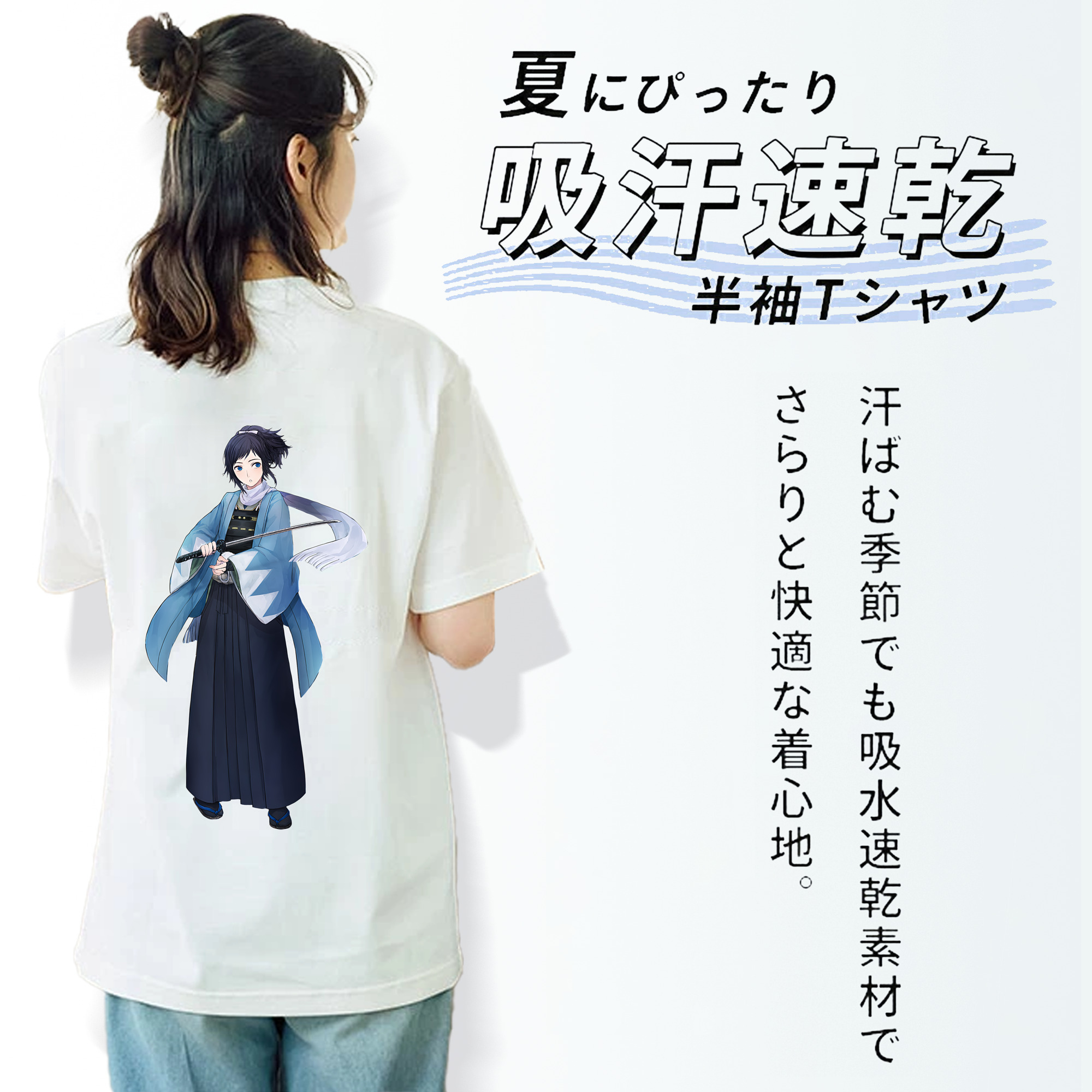 刀剣乱舞 Touken Ranbu レディース半袖Tシャツ(バックプリント)