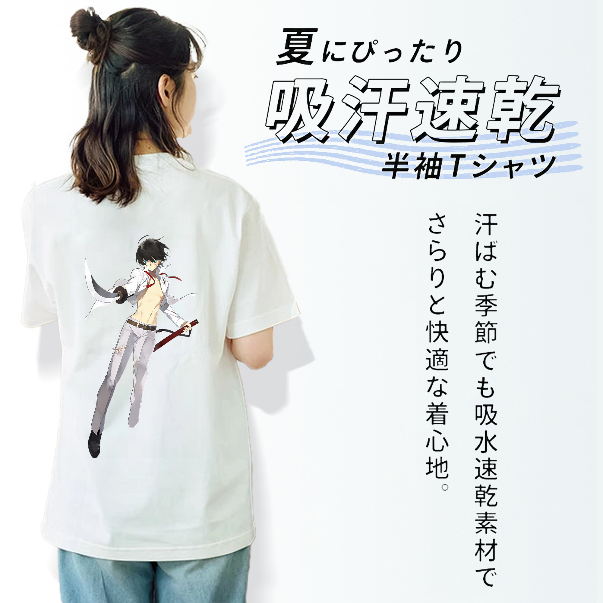 刀剣乱舞 Touken Ranbu レディース半袖Tシャツ(バックプリント)