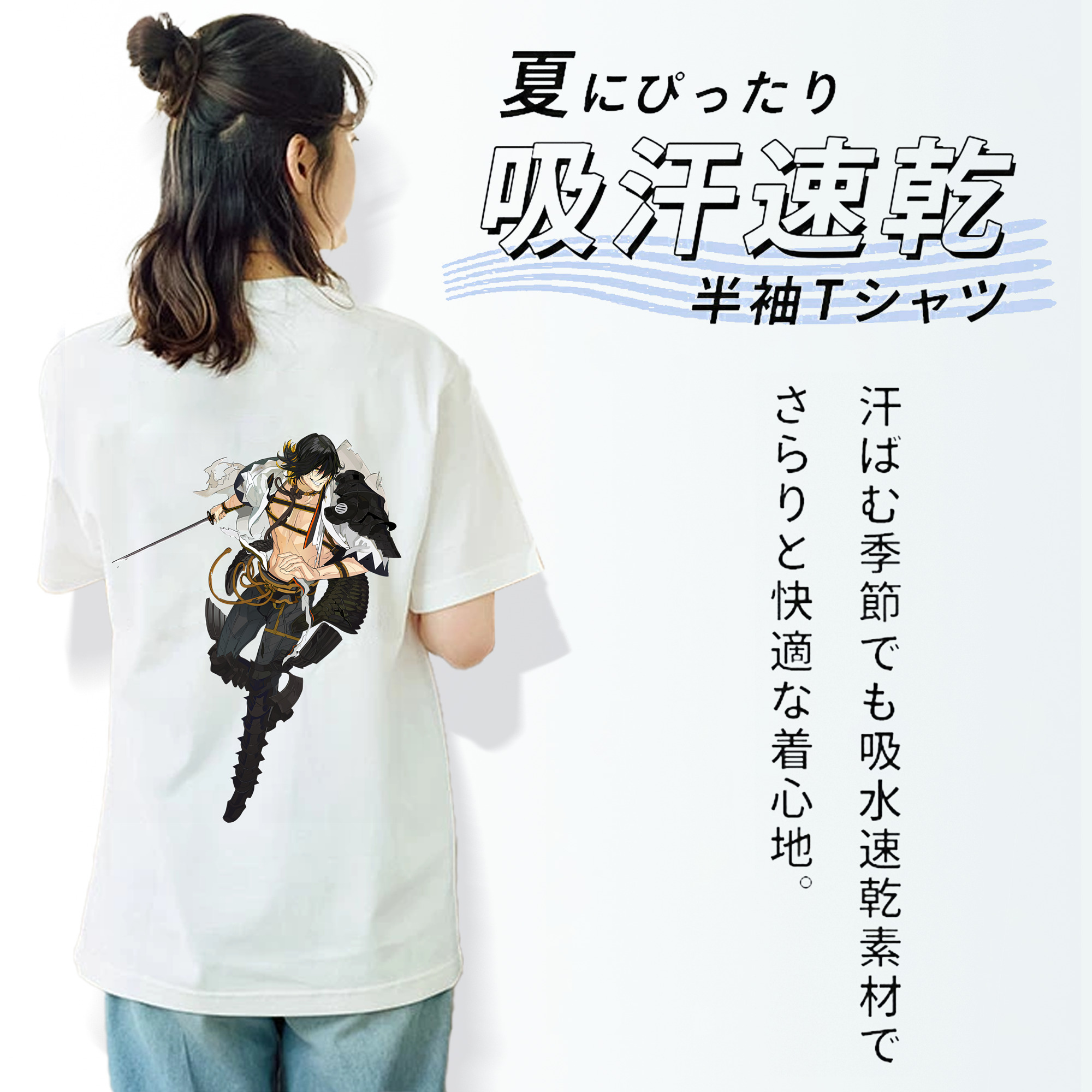 刀剣乱舞 Touken Ranbu レディース半袖Tシャツ(バックプリント)