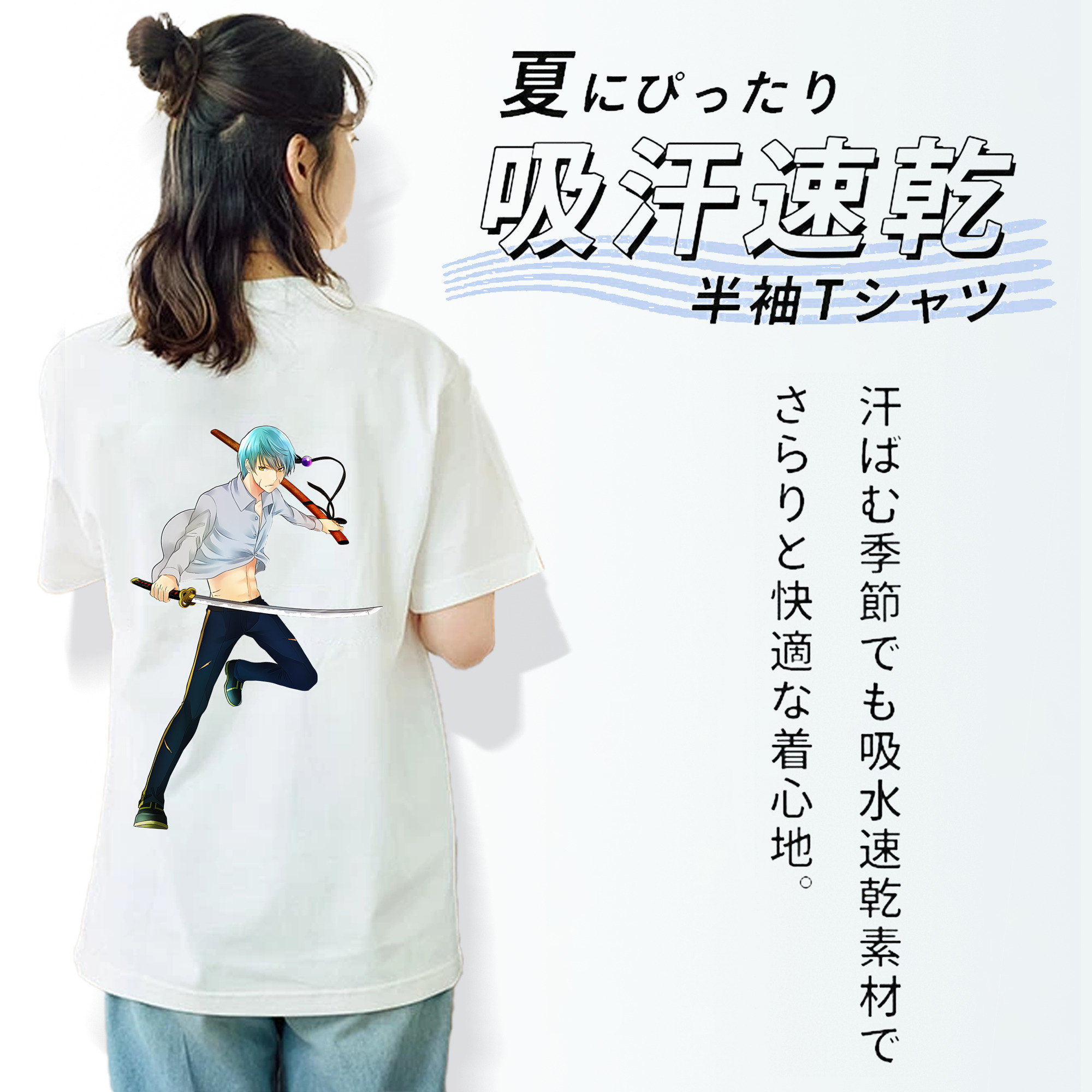 刀剣乱舞 Touken Ranbu レディース半袖Tシャツ(バックプリント)