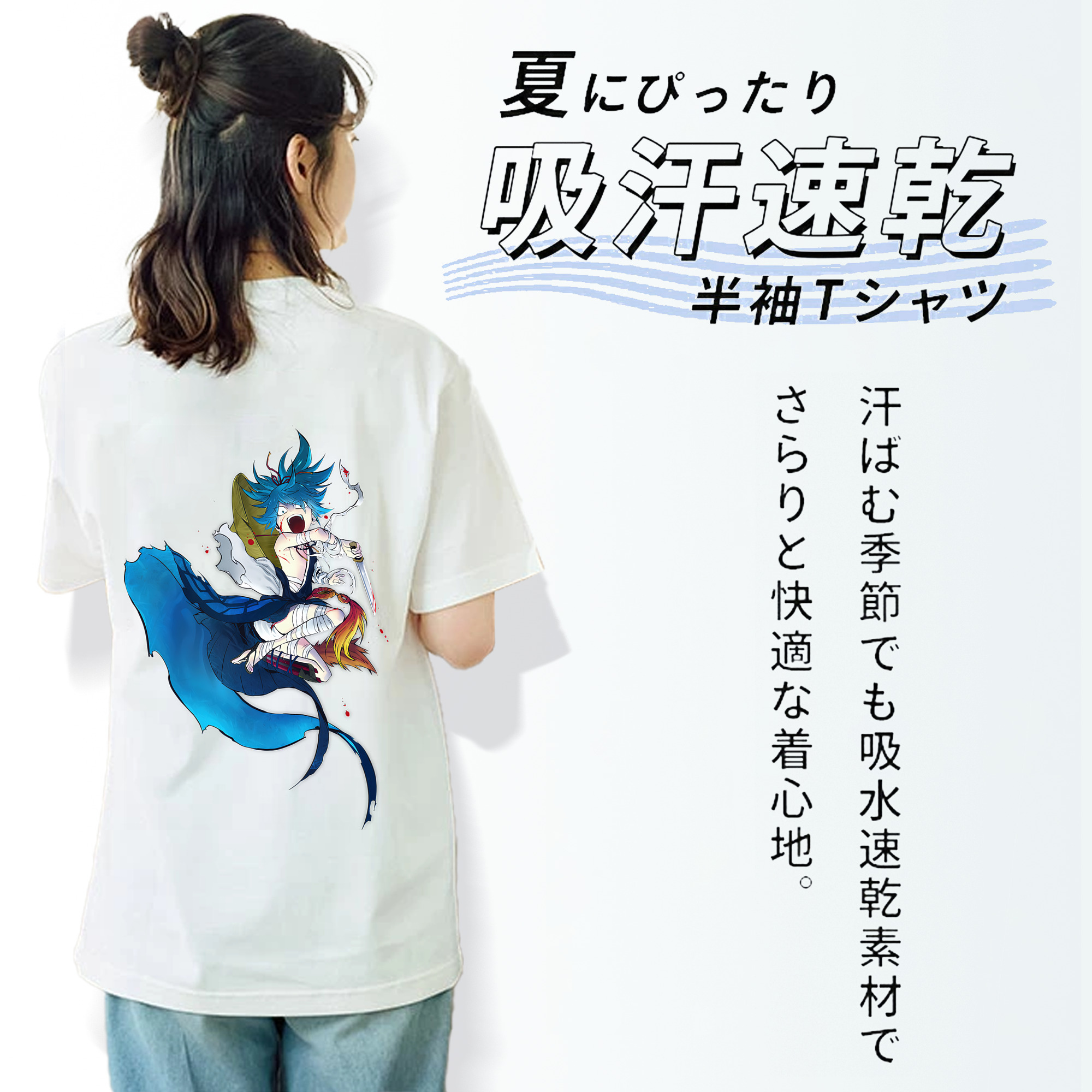 刀剣乱舞 Touken Ranbu レディース半袖Tシャツ(バックプリント)