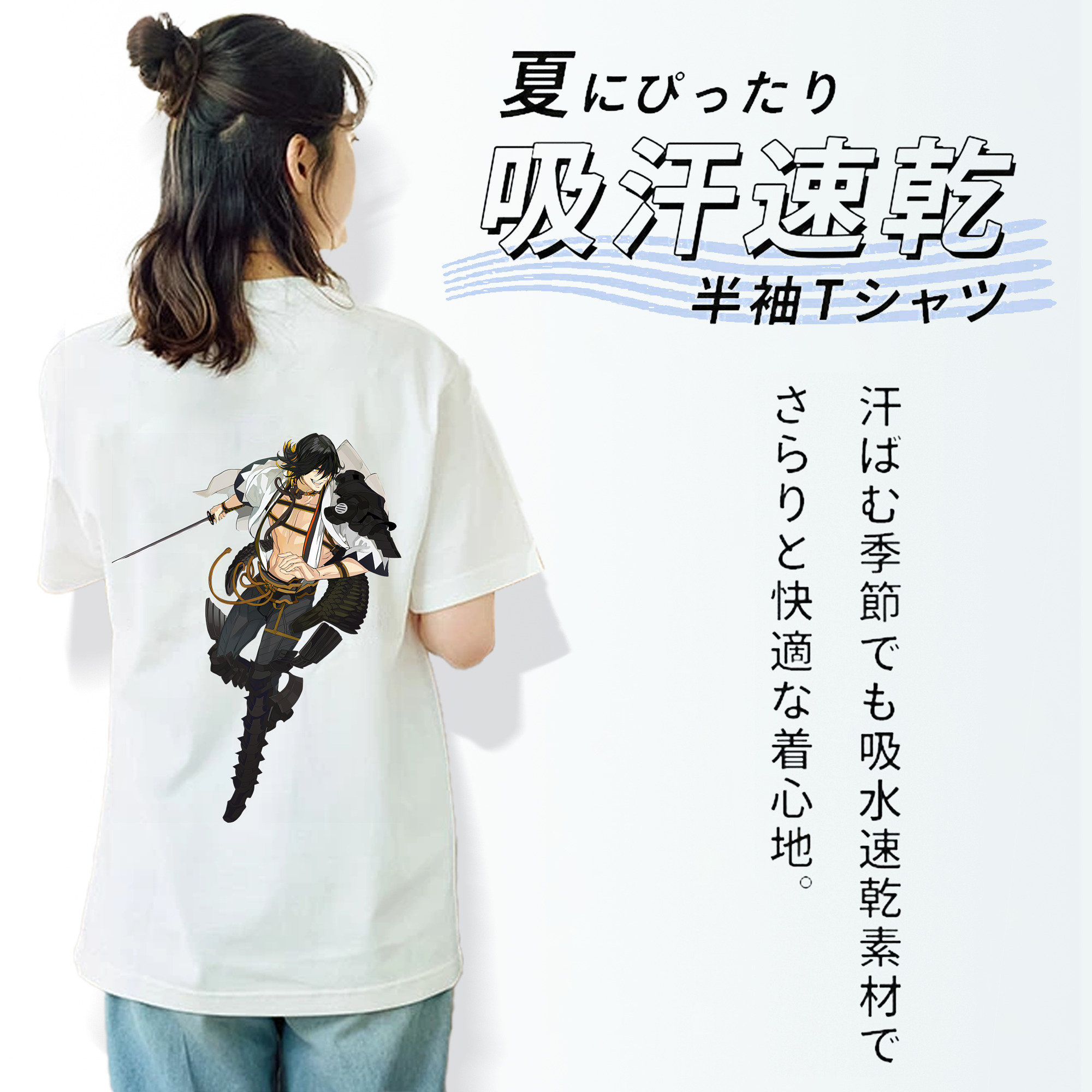 刀剣乱舞 Touken Ranbu レディース半袖Tシャツ(バックプリント)