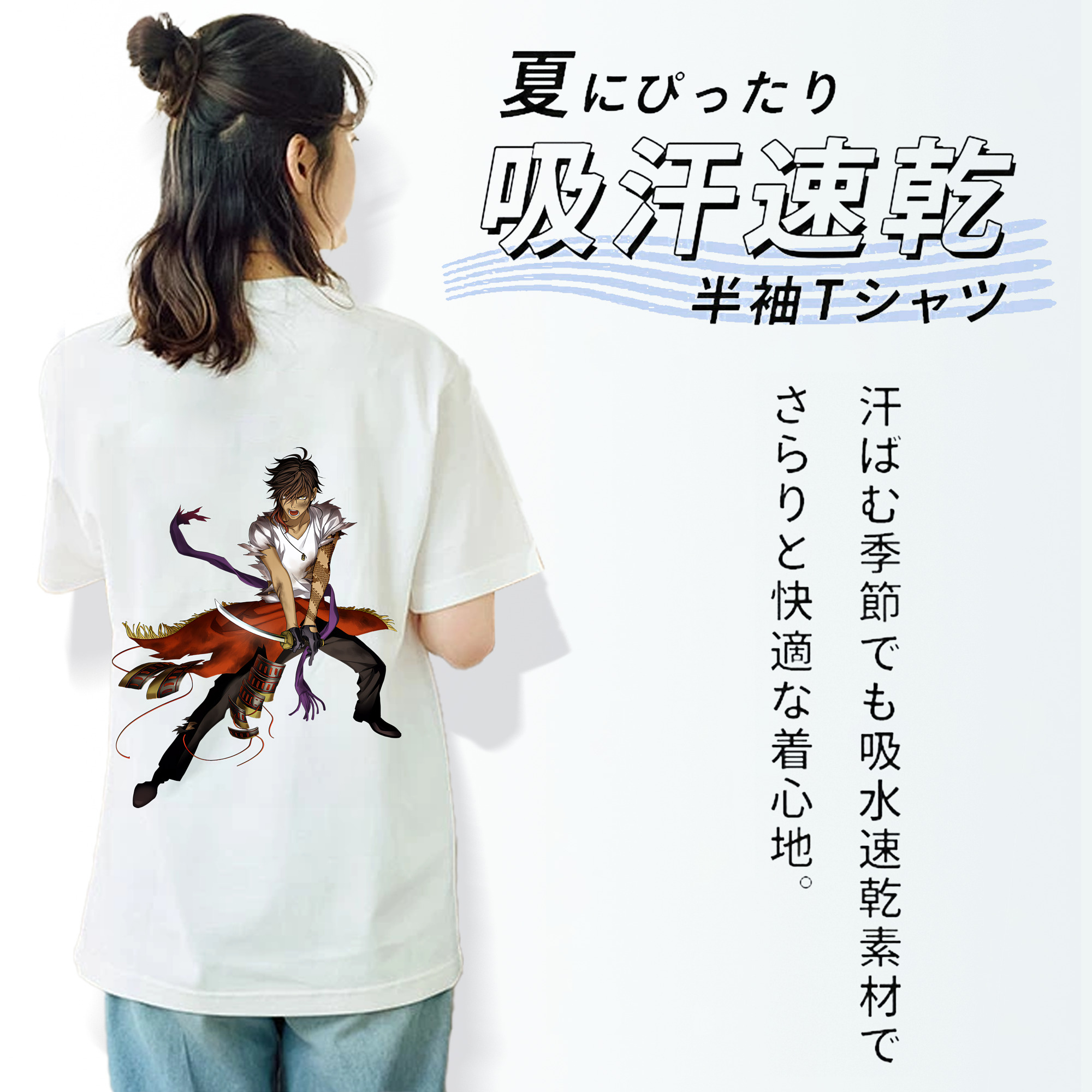 刀剣乱舞 Touken Ranbu レディース半袖Tシャツ(バックプリント)