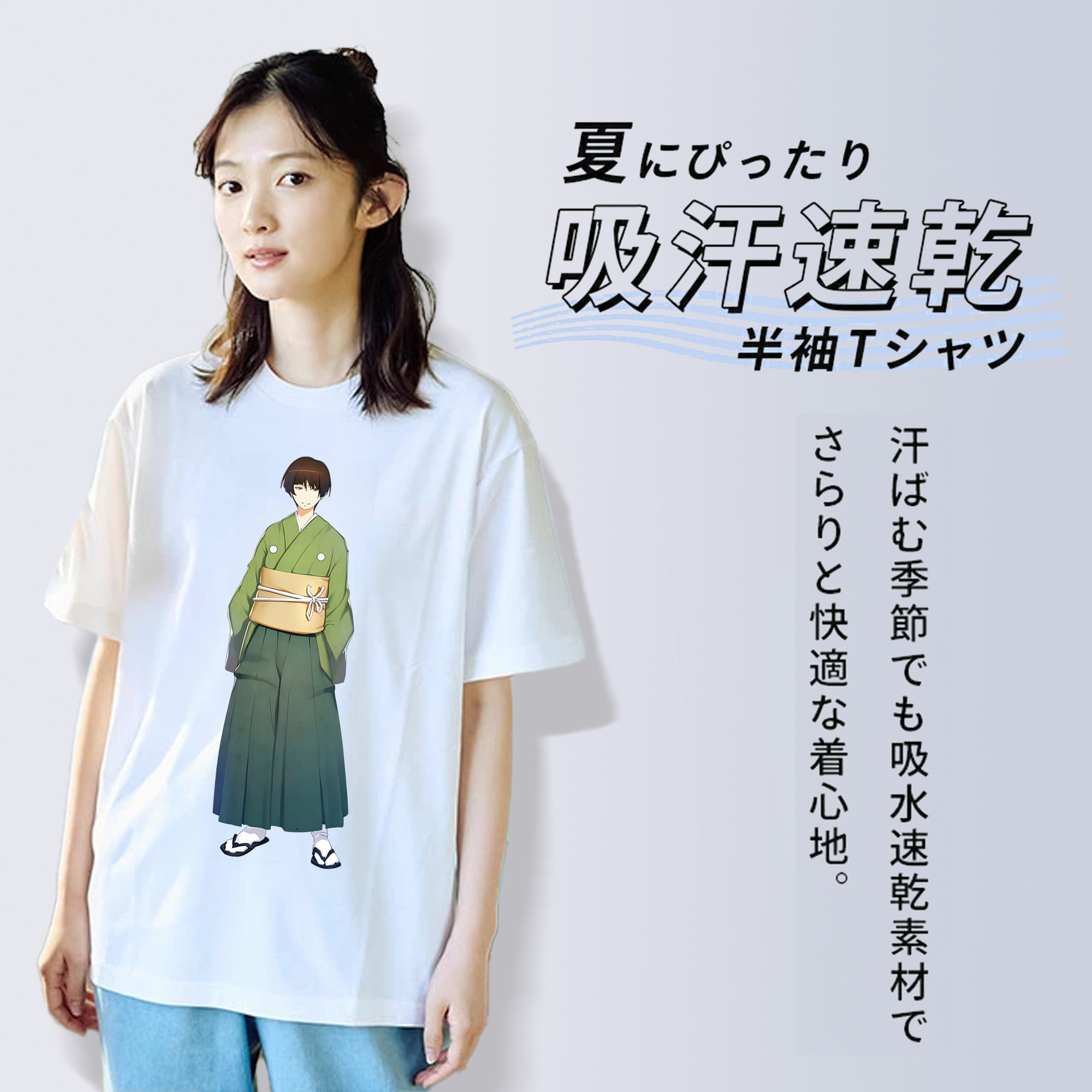 刀剣乱舞 Touken Ranbu レディースカジュアルプリントTシャツ（綿100％）