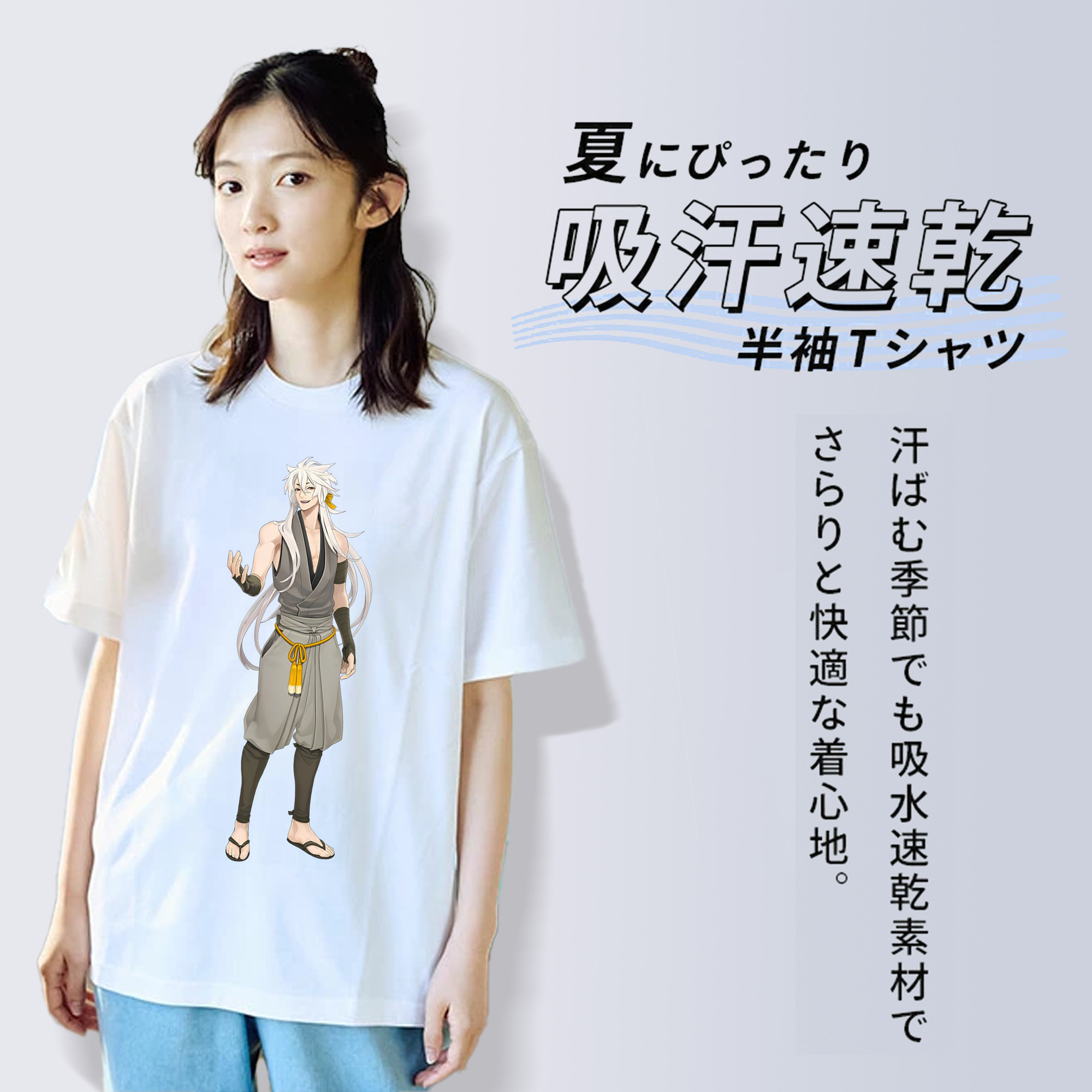 刀剣乱舞 Touken Ranbu レディースカジュアルプリントTシャツ（綿100％）