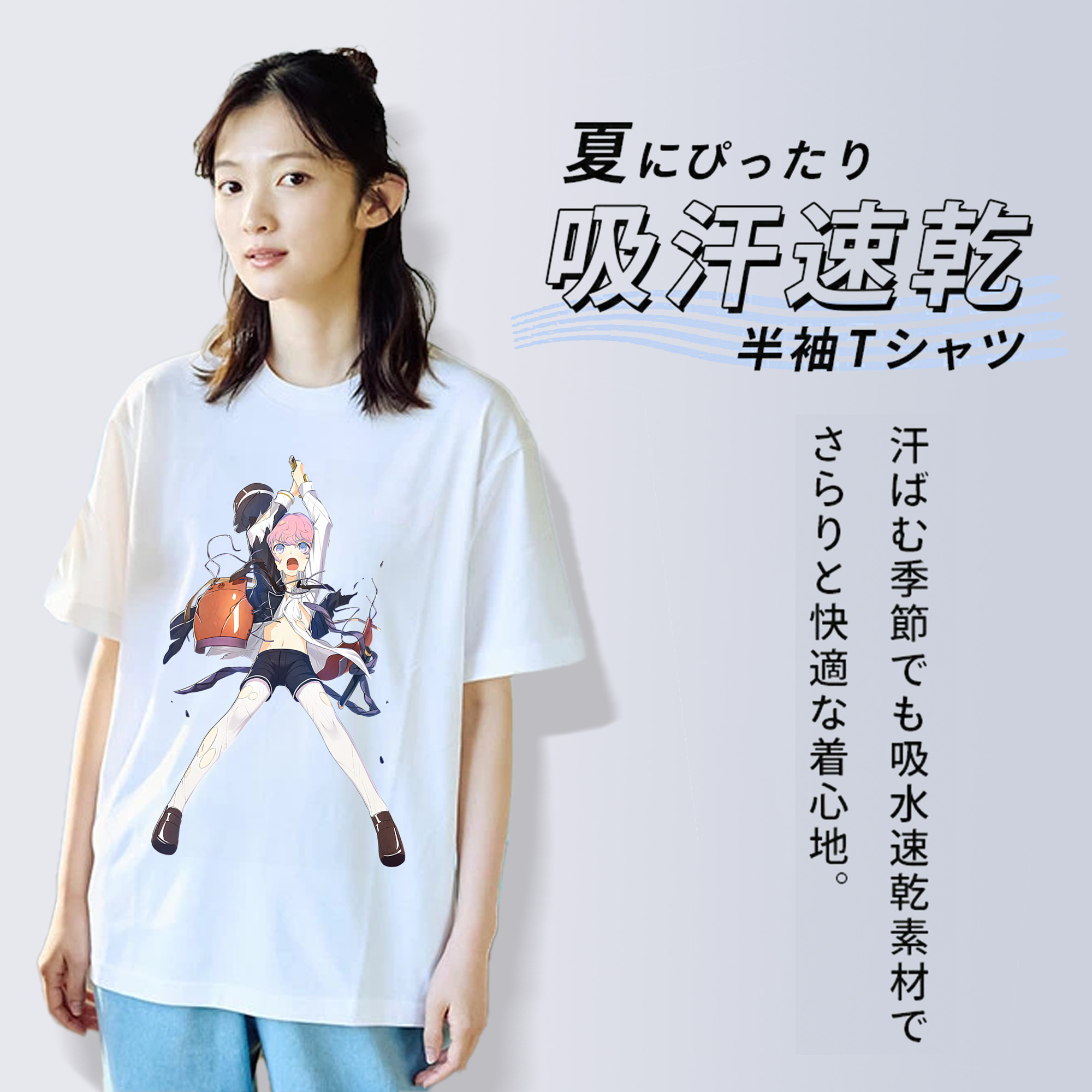 刀剣乱舞 Touken Ranbu レディースカジュアルプリントTシャツ（綿100％）