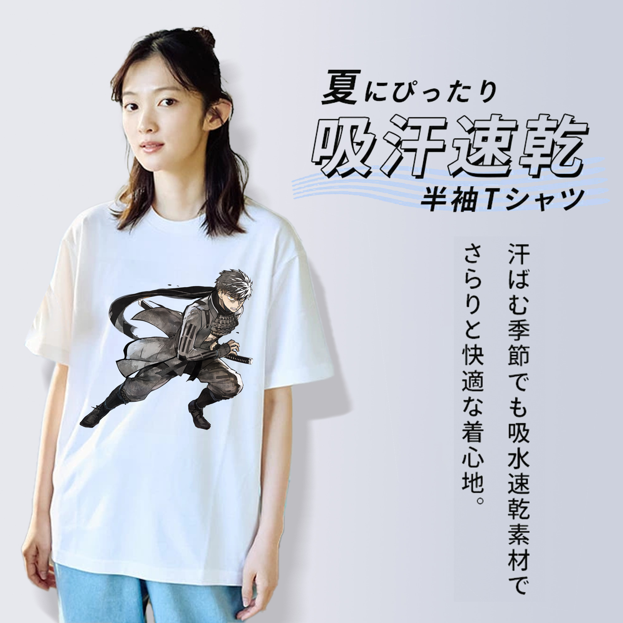 刀剣乱舞 Touken Ranbu レディースカジュアルプリントTシャツ（綿100％）