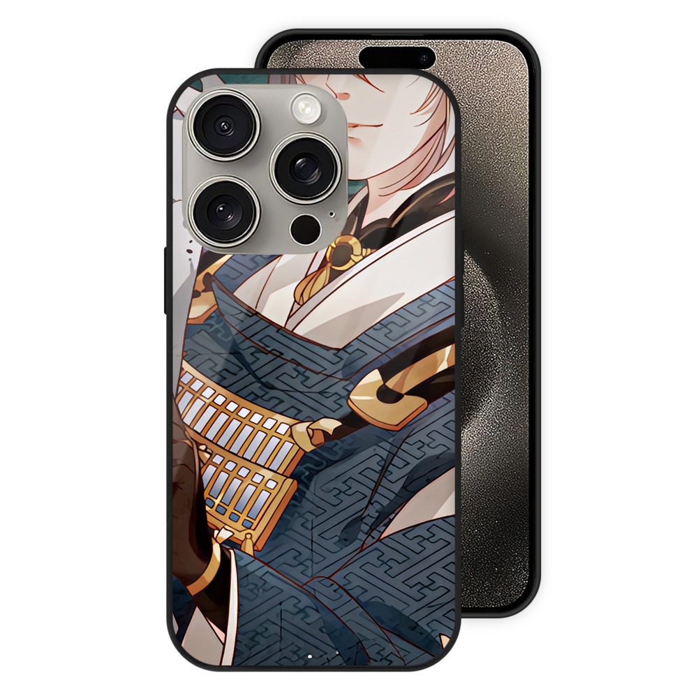 （画像用） 刀剣乱舞 Touken Ranbu 【iPhone15Pro対応】スマホケース 耐衝撃＆黄変防止 背面ガラス