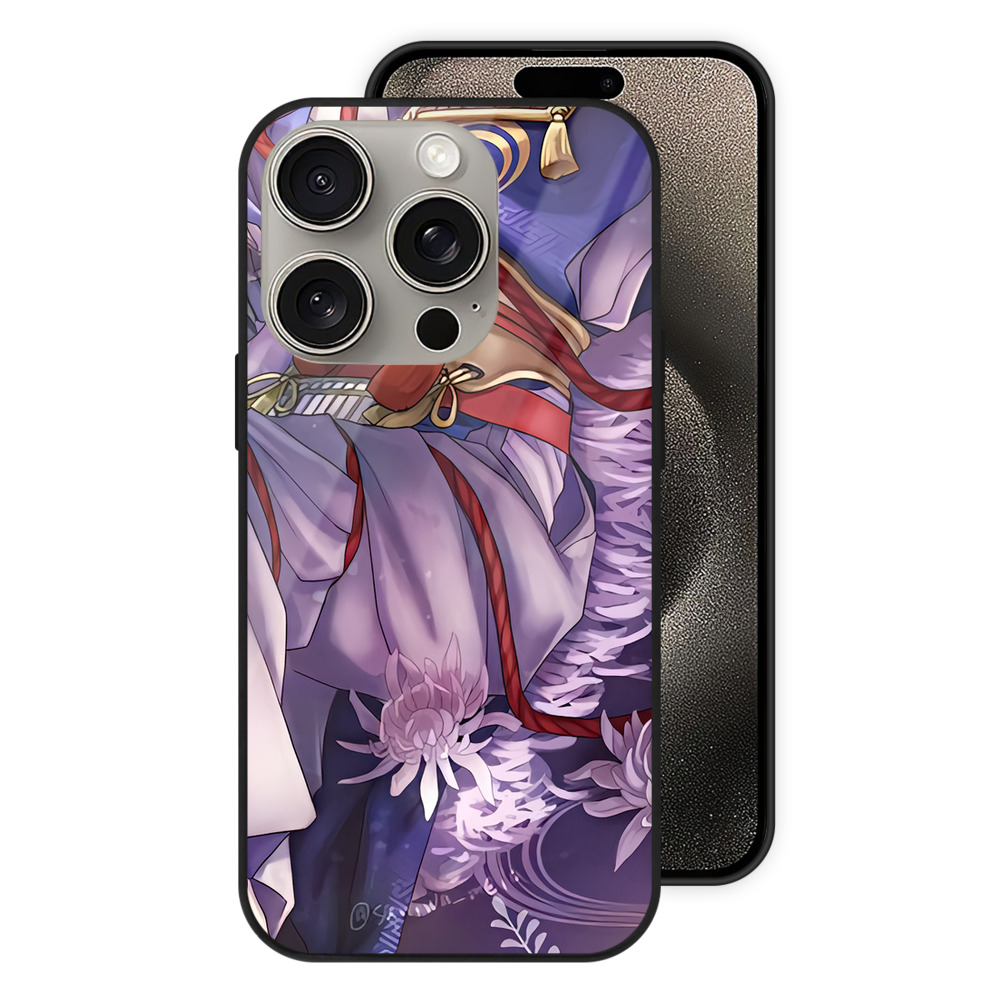 （画像用） 刀剣乱舞 Touken Ranbu 【iPhone15Pro対応】スマホケース 耐衝撃＆黄変防止 背面ガラス