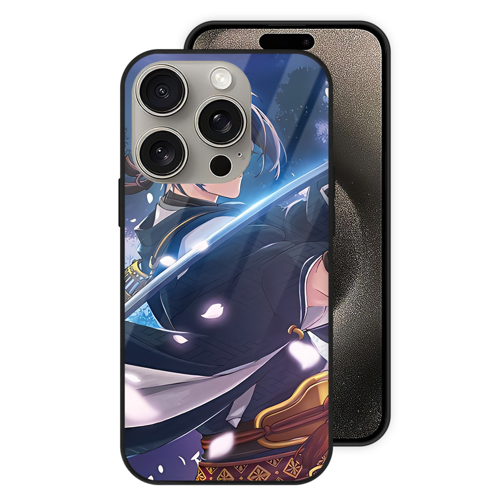 （画像用） 刀剣乱舞 Touken Ranbu 【iPhone15Pro対応】スマホケース 耐衝撃＆黄変防止 背面ガラス