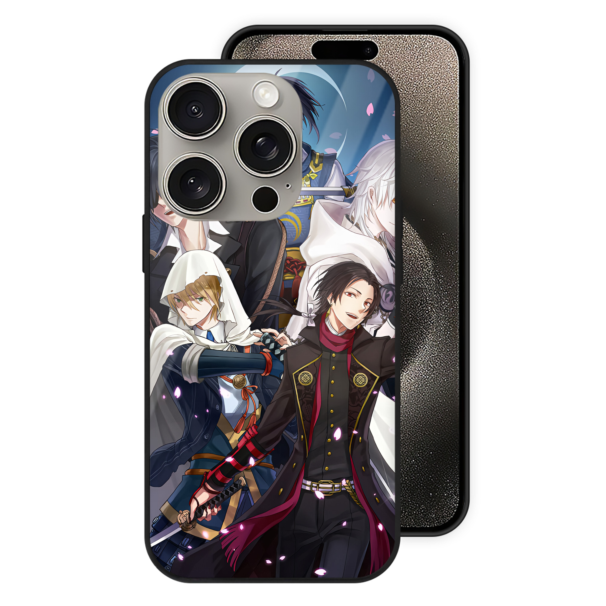 （画像用） 刀剣乱舞 Touken Ranbu 【iPhone15Pro対応】スマホケース 耐衝撃＆黄変防止 背面ガラス