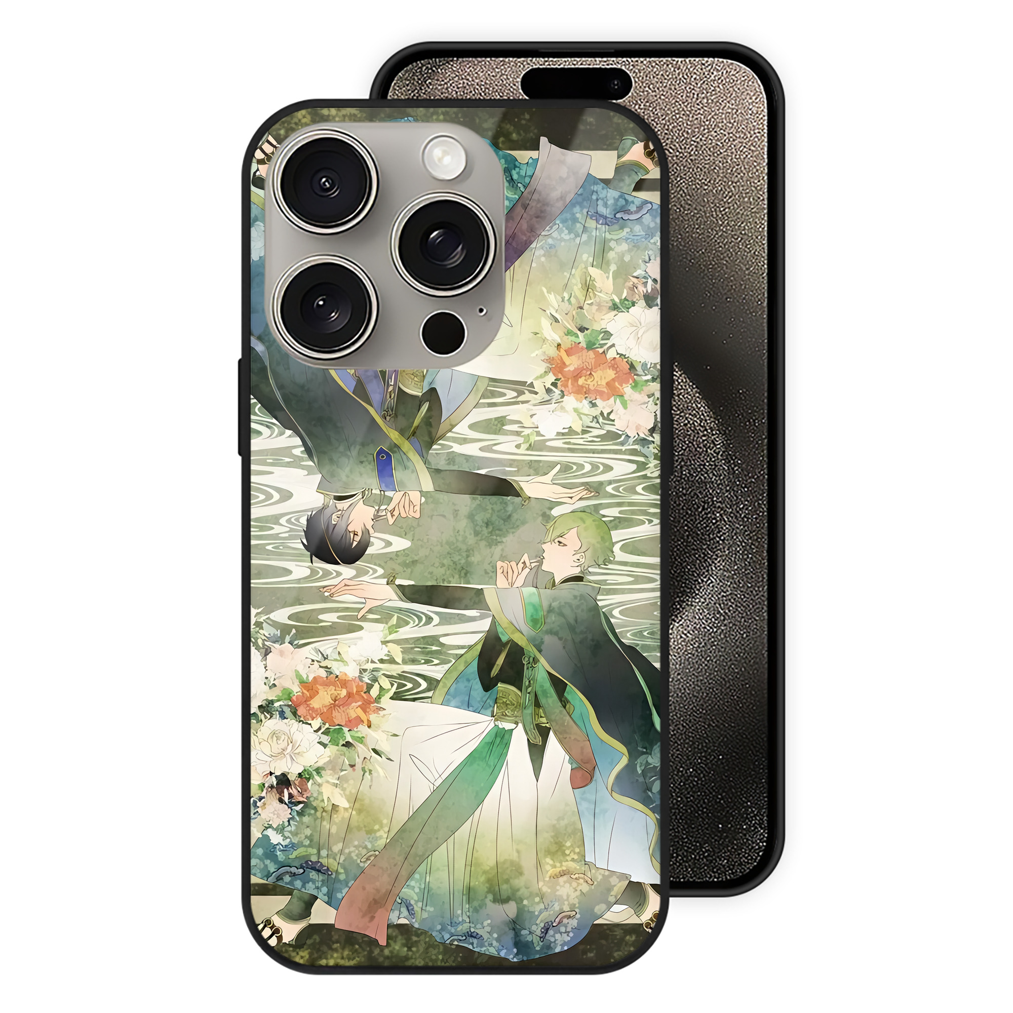 （画像用） 刀剣乱舞 Touken Ranbu 【iPhone15Pro対応】スマホケース 耐衝撃＆黄変防止 背面ガラス