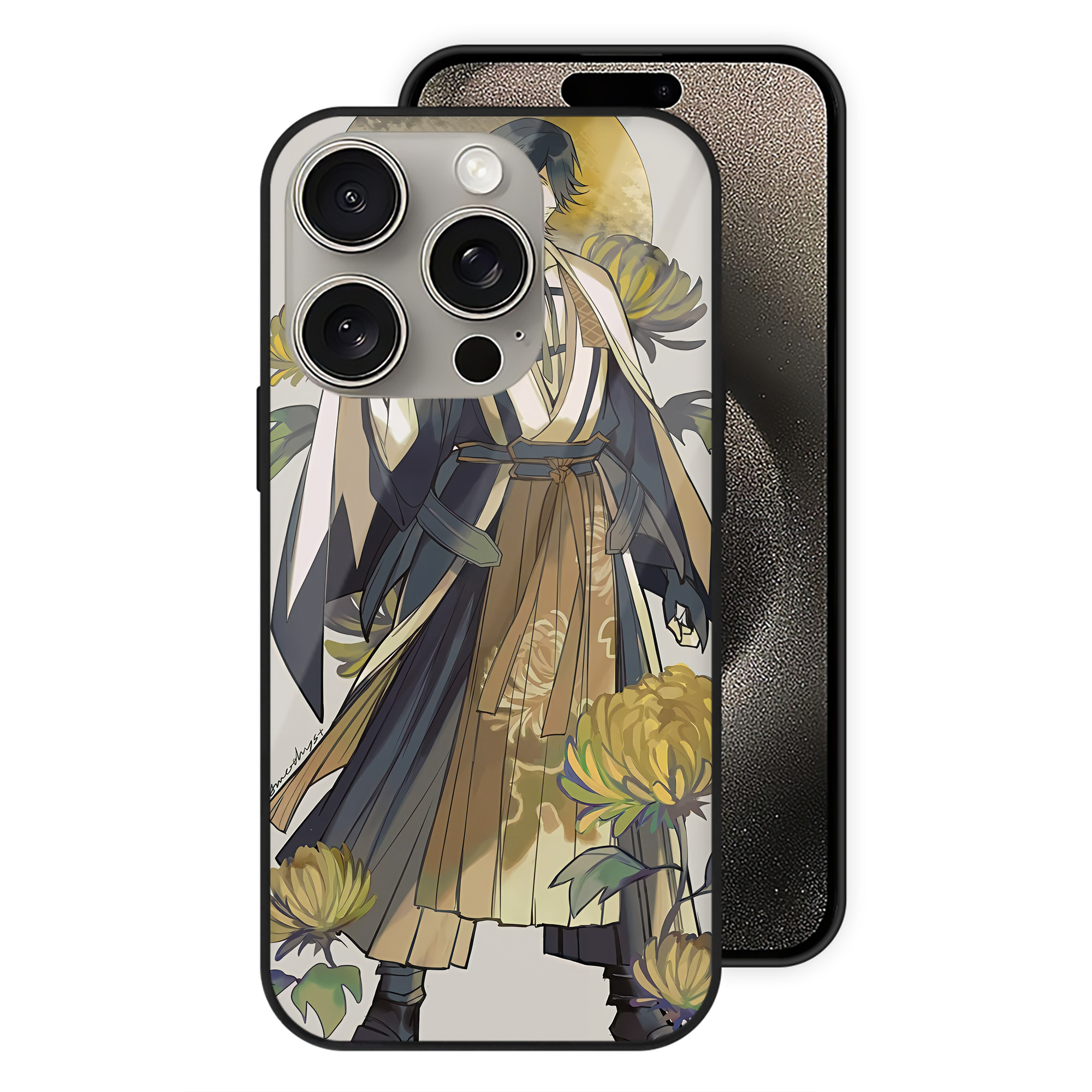 （画像用） 刀剣乱舞 Touken Ranbu 【iPhone15Pro対応】スマホケース 耐衝撃＆黄変防止 背面ガラス