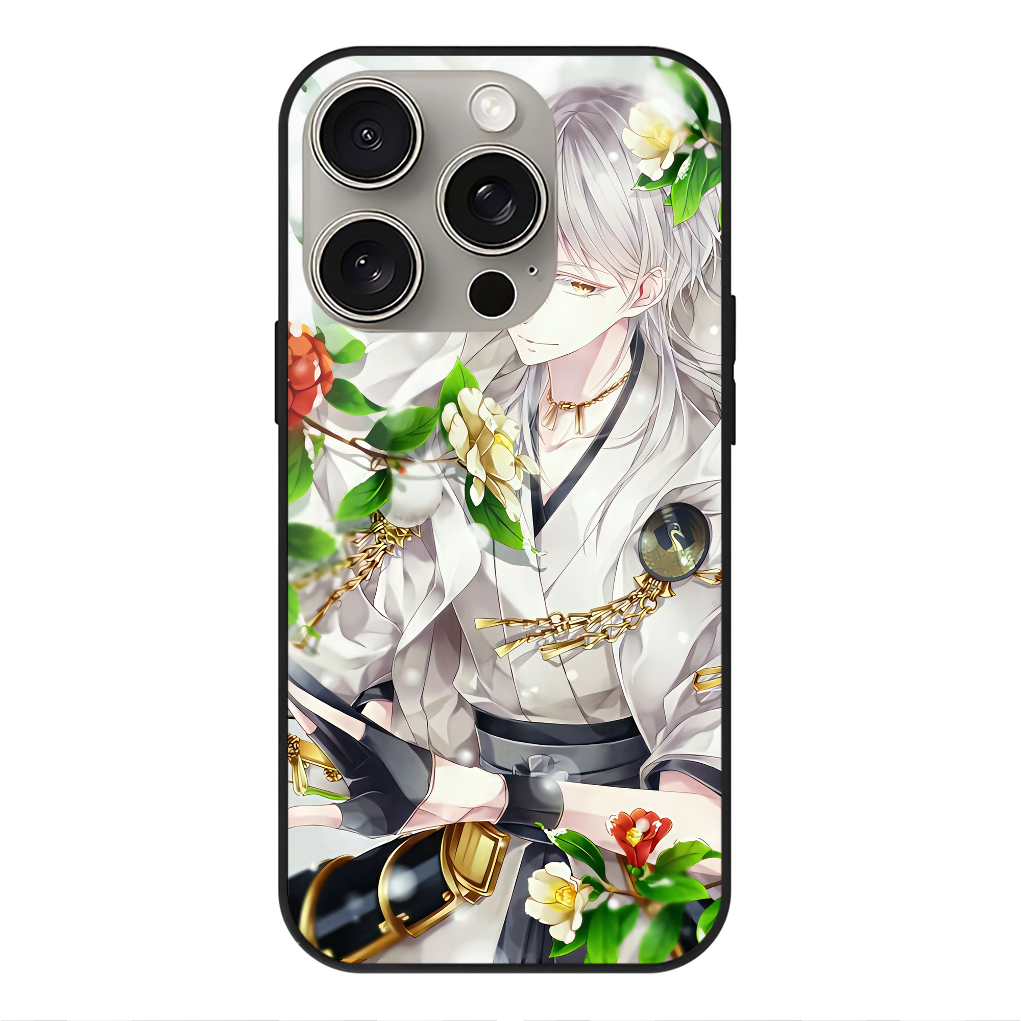 （画像用） 刀剣乱舞 Touken Ranbu 【iPhone15Pro対応】スマホケース 耐衝撃＆黄変防止 背面ガラス