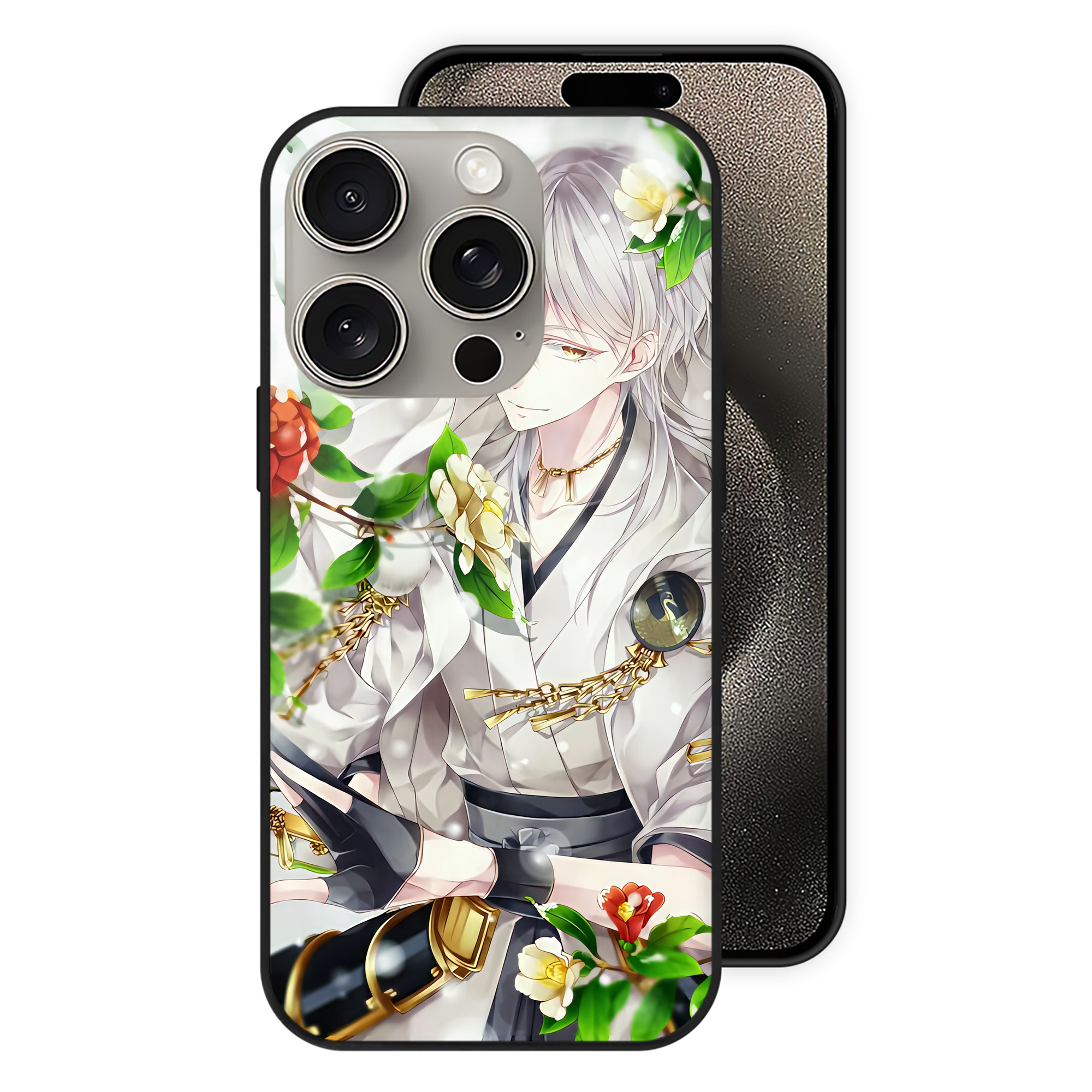 （画像用） 刀剣乱舞 Touken Ranbu 【iPhone15Pro対応】スマホケース 耐衝撃＆黄変防止 背面ガラス