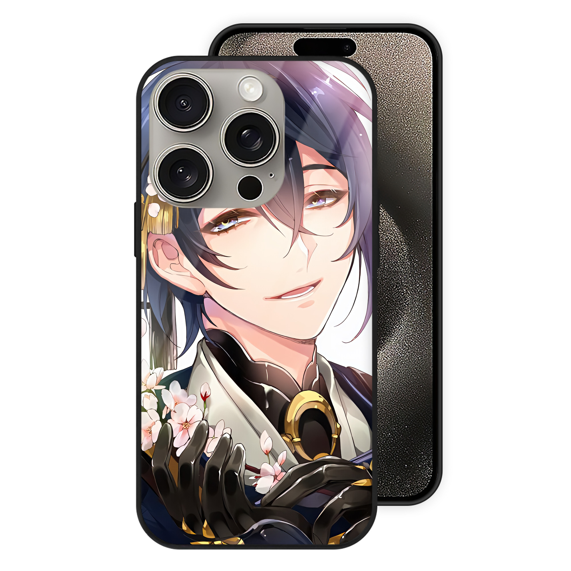 （画像用） 刀剣乱舞 Touken Ranbu 【iPhone15Pro対応】スマホケース 耐衝撃＆黄変防止 背面ガラス