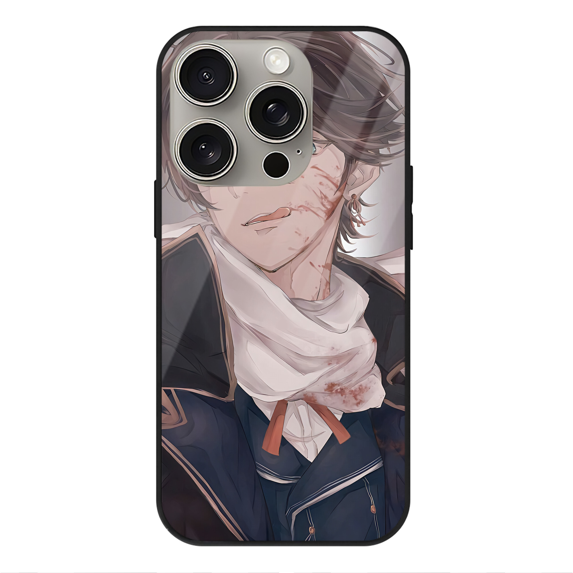 （画像用） 刀剣乱舞 Touken Ranbu 【iPhone15Pro対応】スマホケース 耐衝撃＆黄変防止 背面ガラス