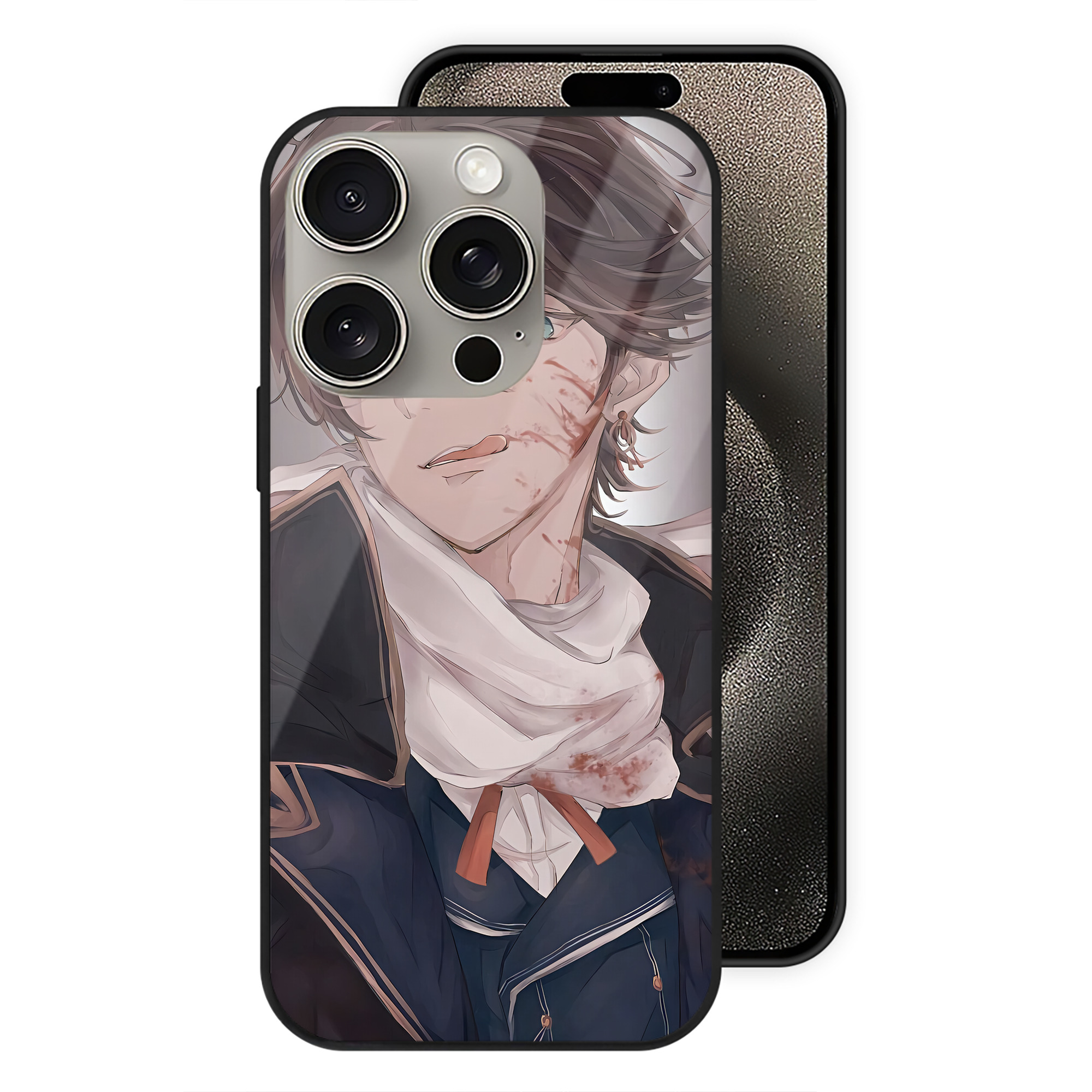 （画像用） 刀剣乱舞 Touken Ranbu 【iPhone15Pro対応】スマホケース 耐衝撃＆黄変防止 背面ガラス