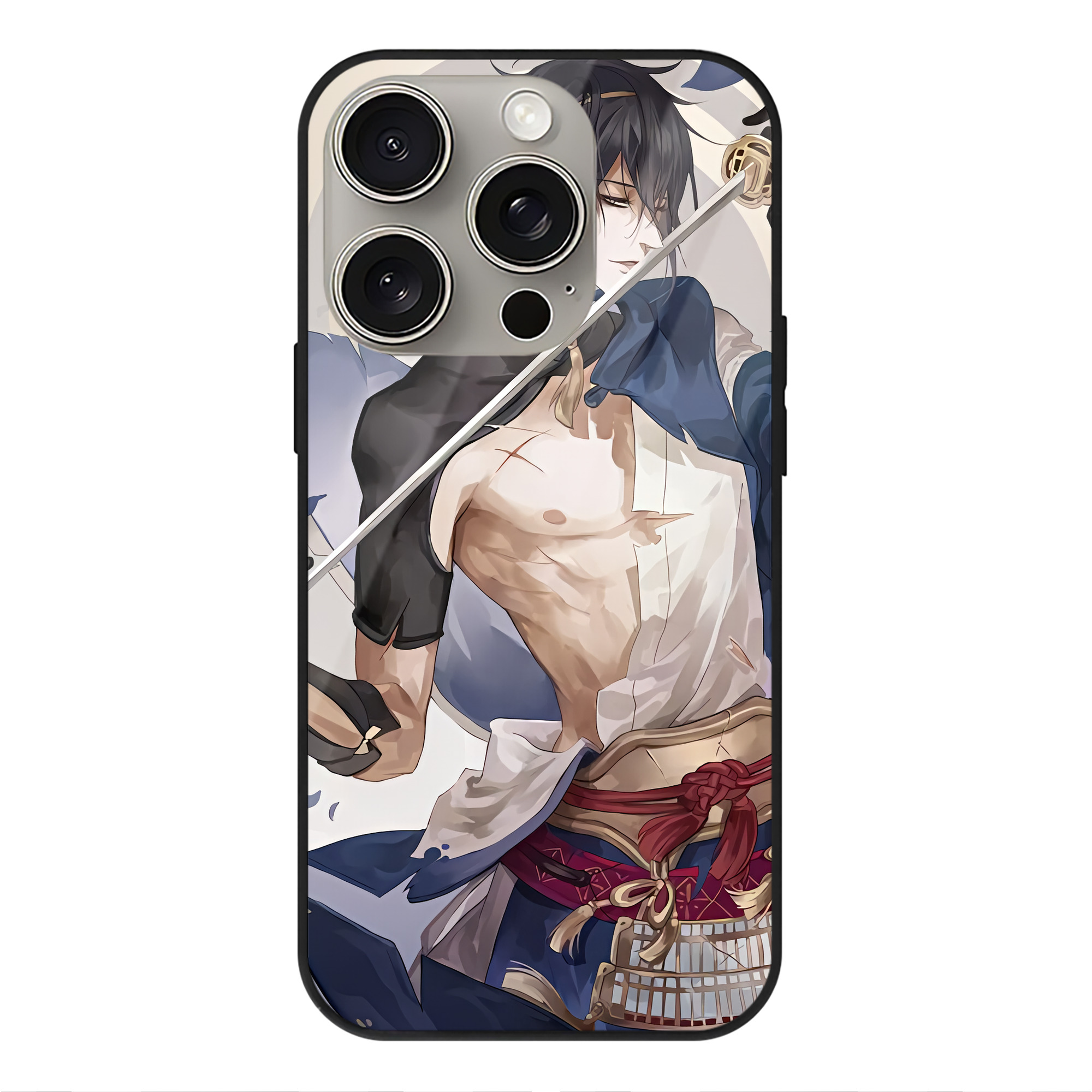 （画像用） 刀剣乱舞 Touken Ranbu 【iPhone15Pro対応】スマホケース 耐衝撃＆黄変防止 背面ガラス