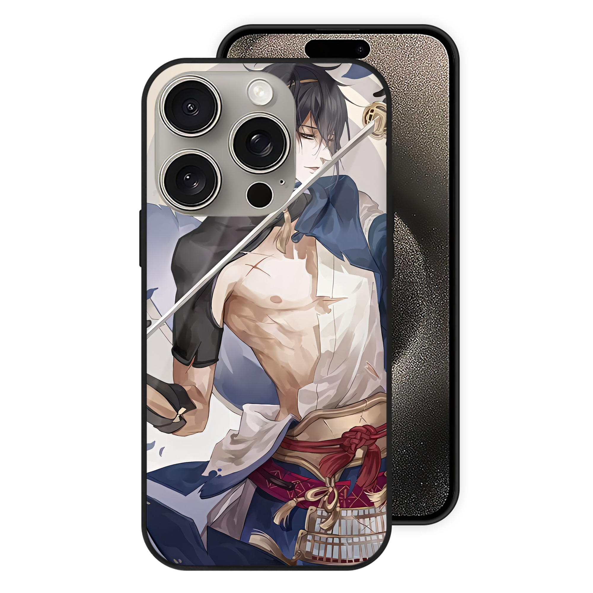 （画像用） 刀剣乱舞 Touken Ranbu 【iPhone15Pro対応】スマホケース 耐衝撃＆黄変防止 背面ガラス