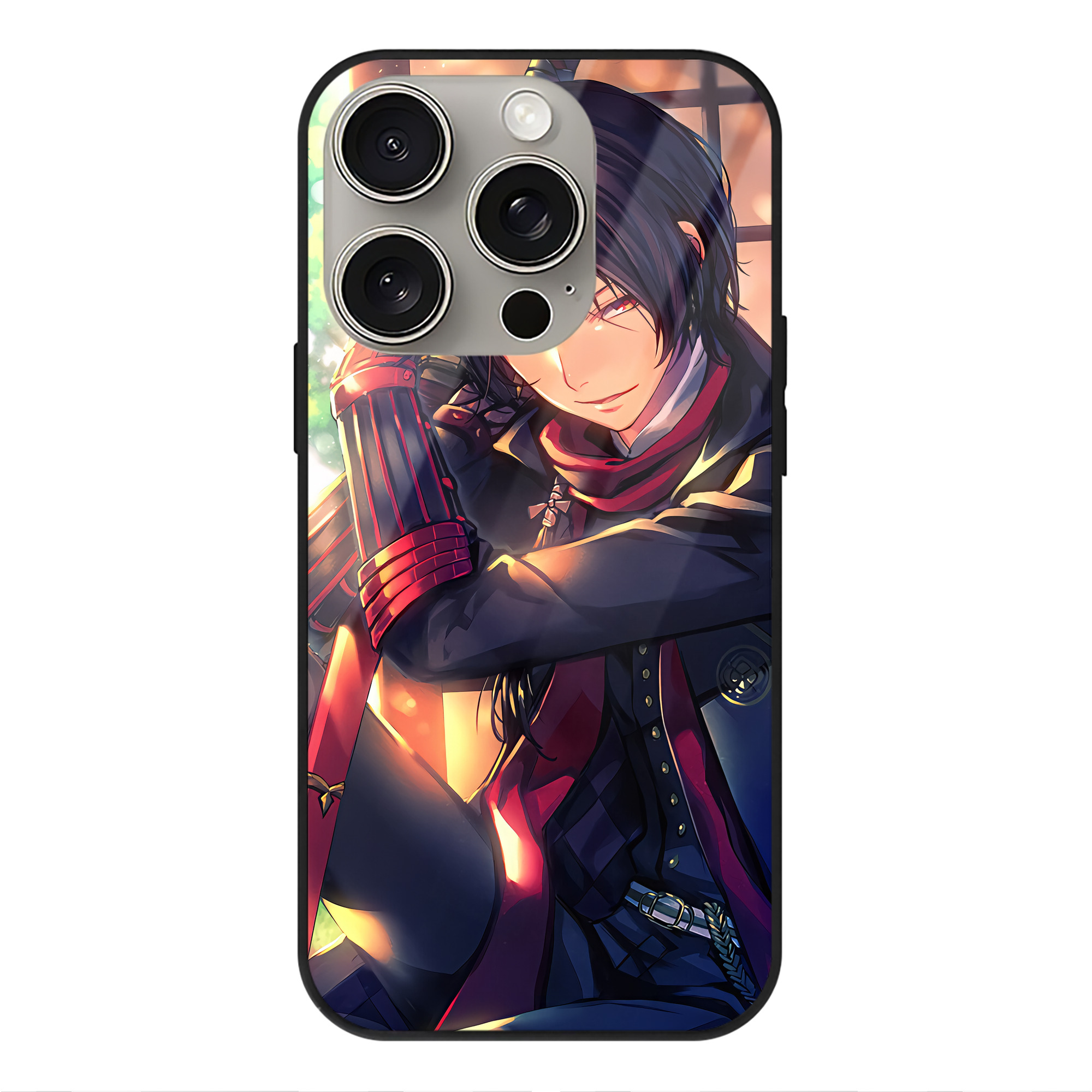 （画像用） 刀剣乱舞 Touken Ranbu 【iPhone15Pro対応】スマホケース 耐衝撃＆黄変防止 背面ガラス