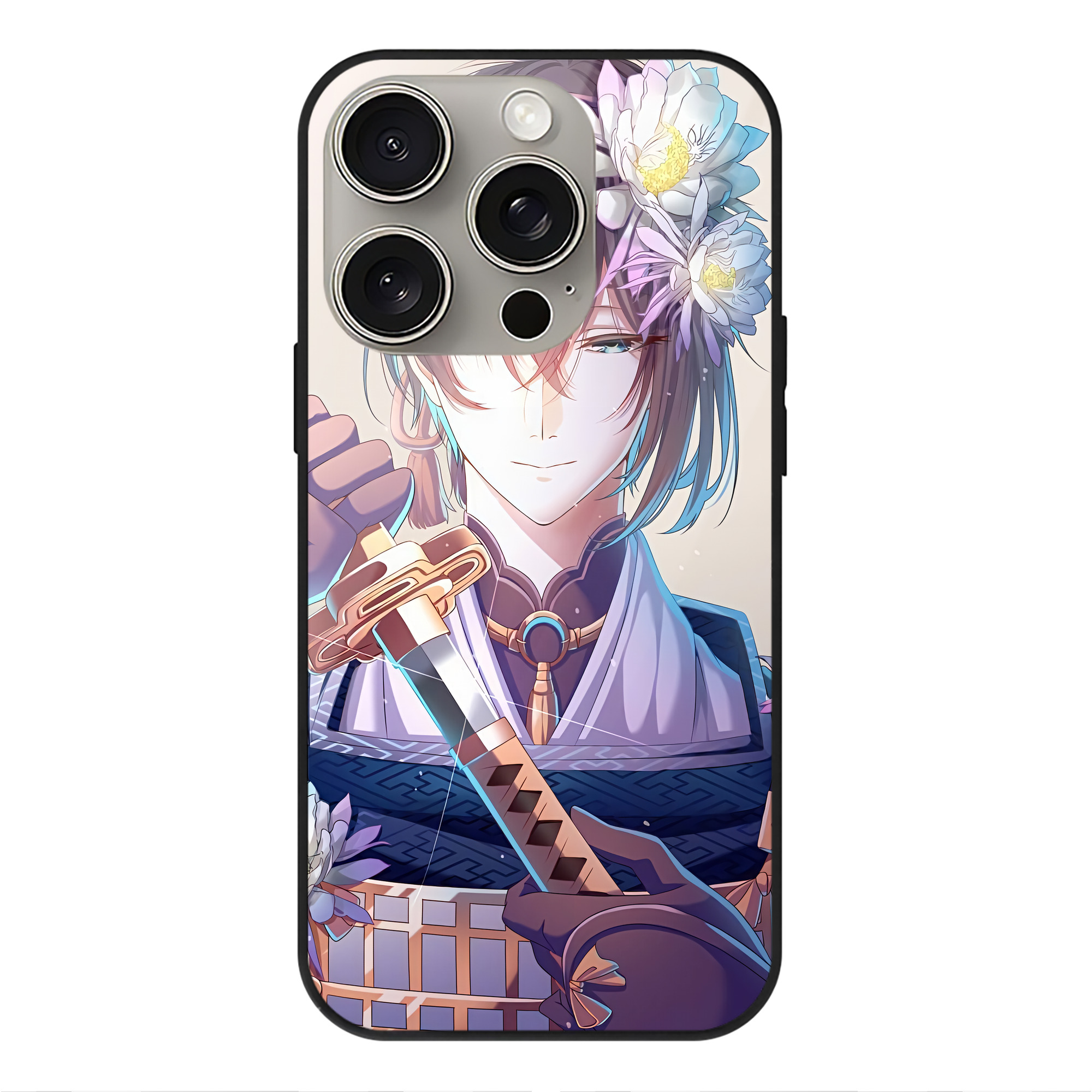 （画像用） 刀剣乱舞 Touken Ranbu 【iPhone15Pro対応】スマホケース 耐衝撃＆黄変防止 背面ガラス