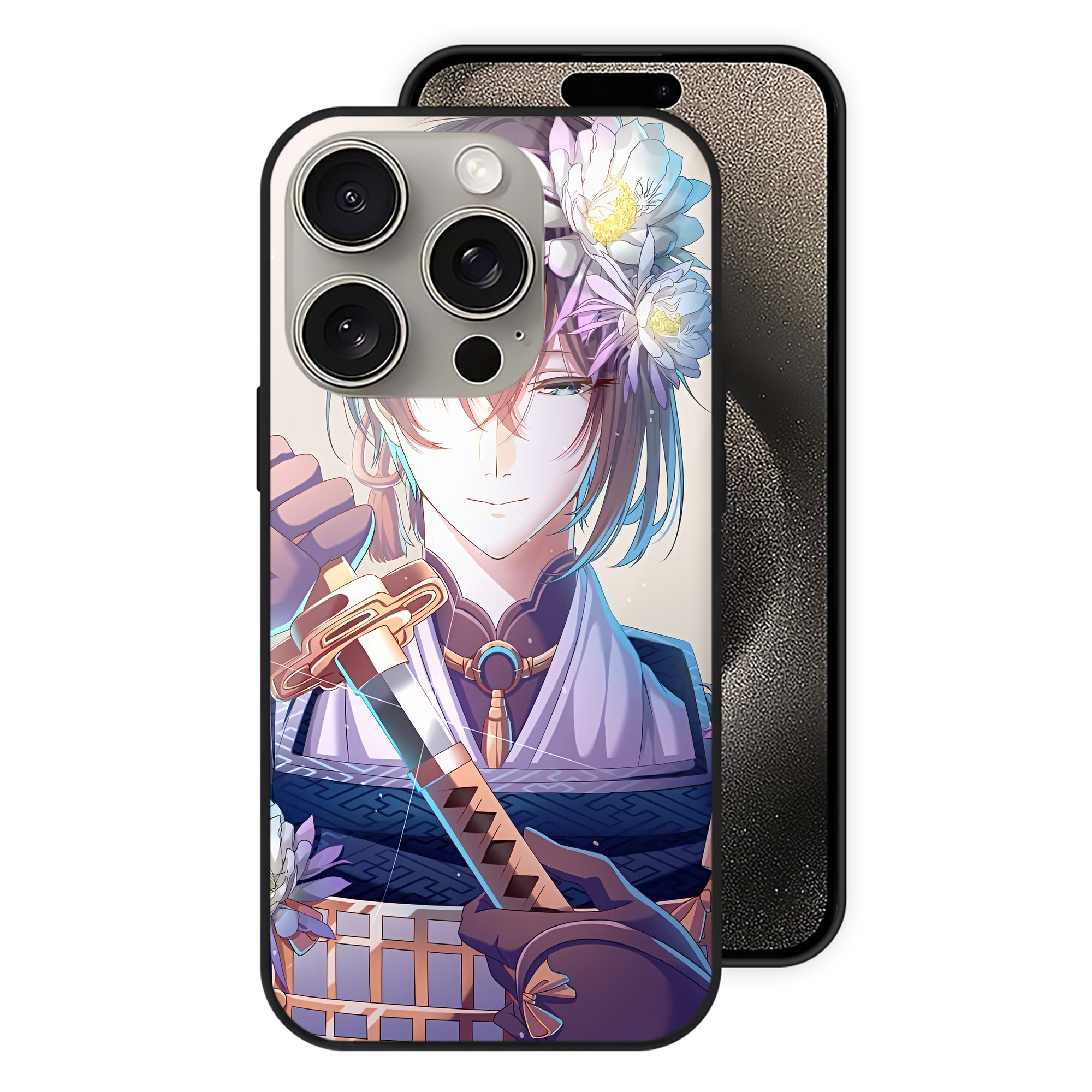 （画像用） 刀剣乱舞 Touken Ranbu 【iPhone15Pro対応】スマホケース 耐衝撃＆黄変防止 背面ガラス