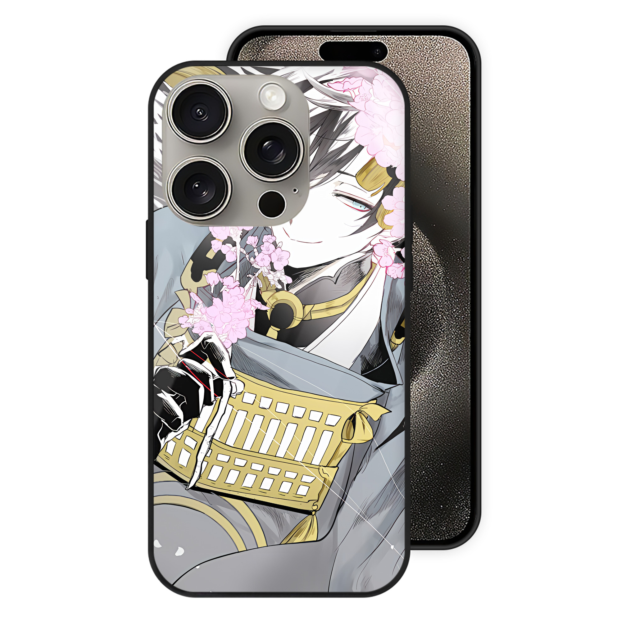 （画像用） 刀剣乱舞 Touken Ranbu 【iPhone15Pro対応】スマホケース 耐衝撃＆黄変防止 背面ガラス