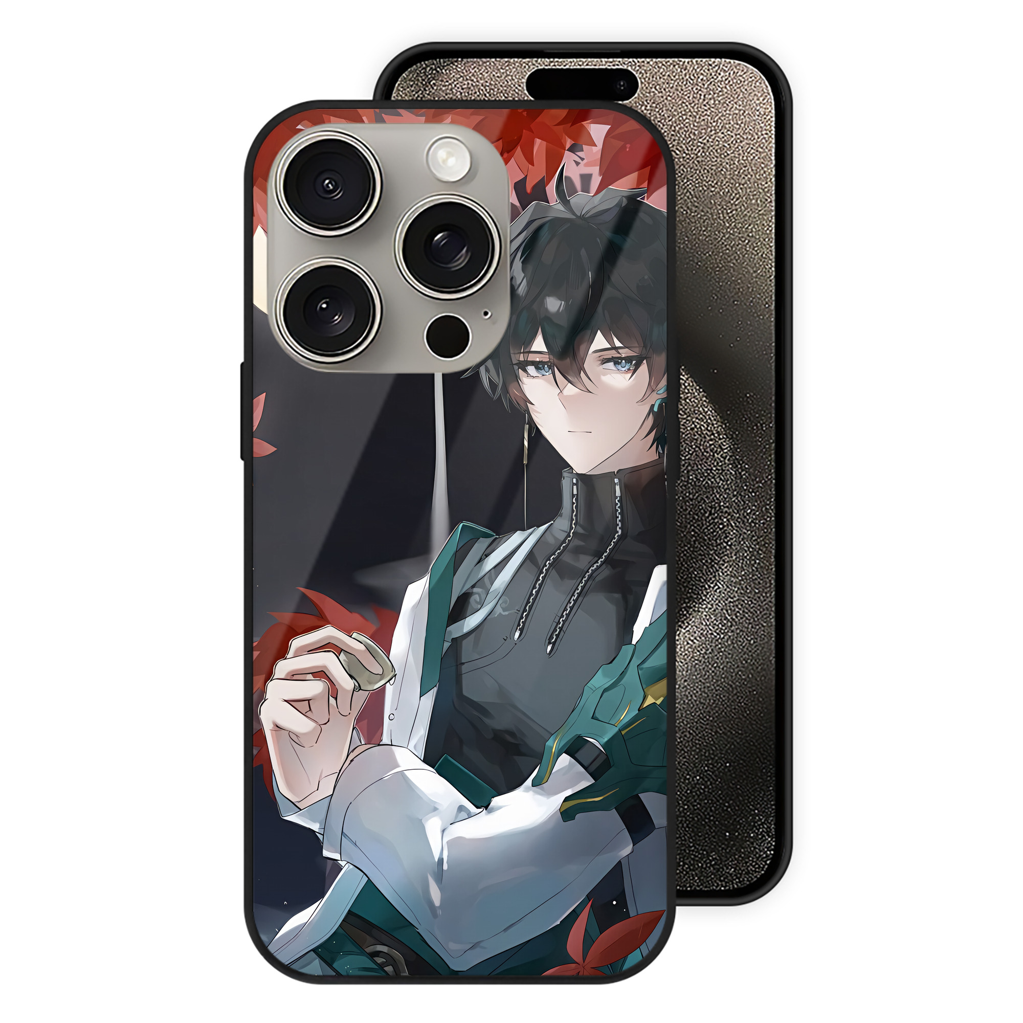 （画像用） 刀剣乱舞 Touken Ranbu 【iPhone15Pro対応】スマホケース 耐衝撃＆黄変防止 背面ガラス