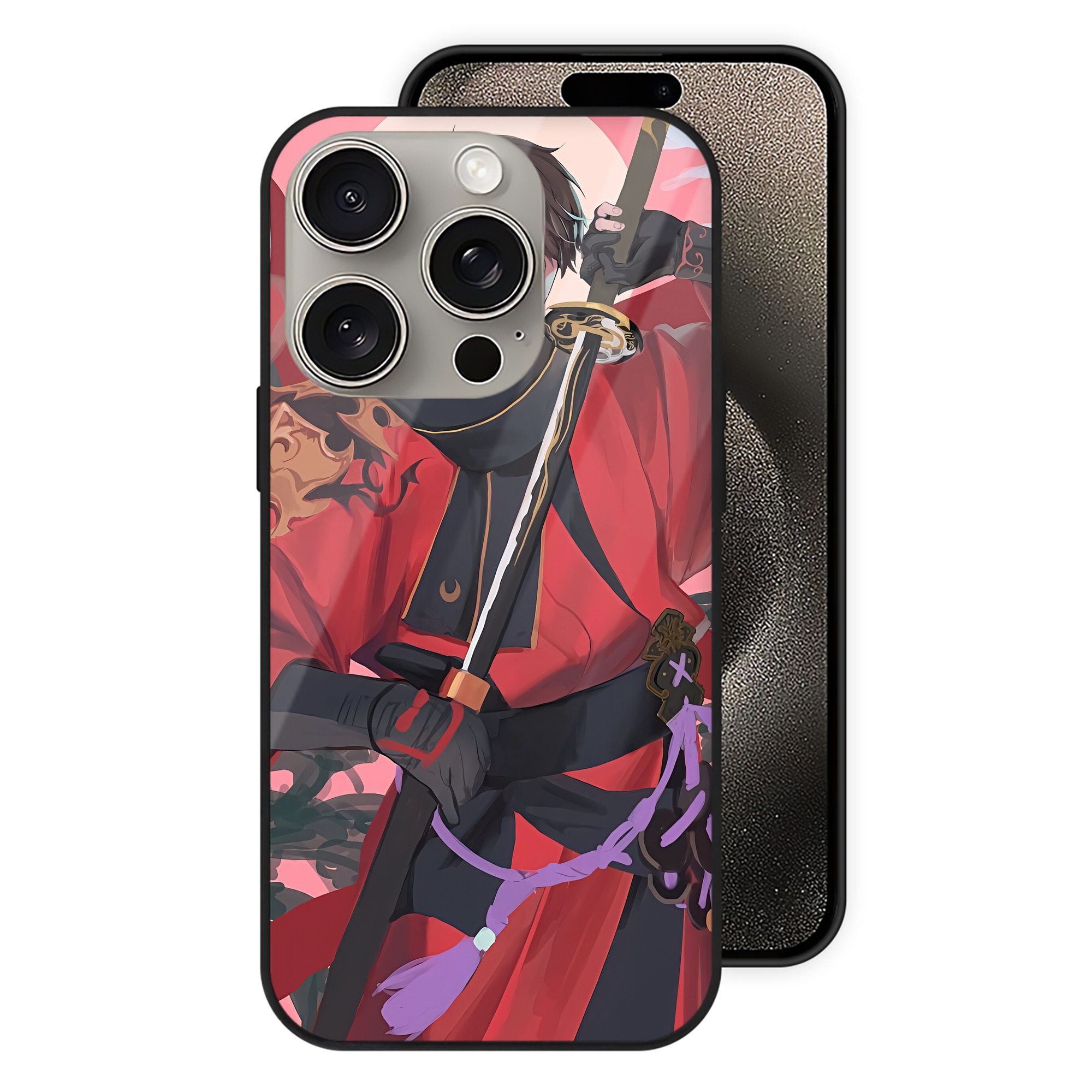 （画像用） 刀剣乱舞 Touken Ranbu 【iPhone15Pro対応】スマホケース 耐衝撃＆黄変防止 背面ガラス