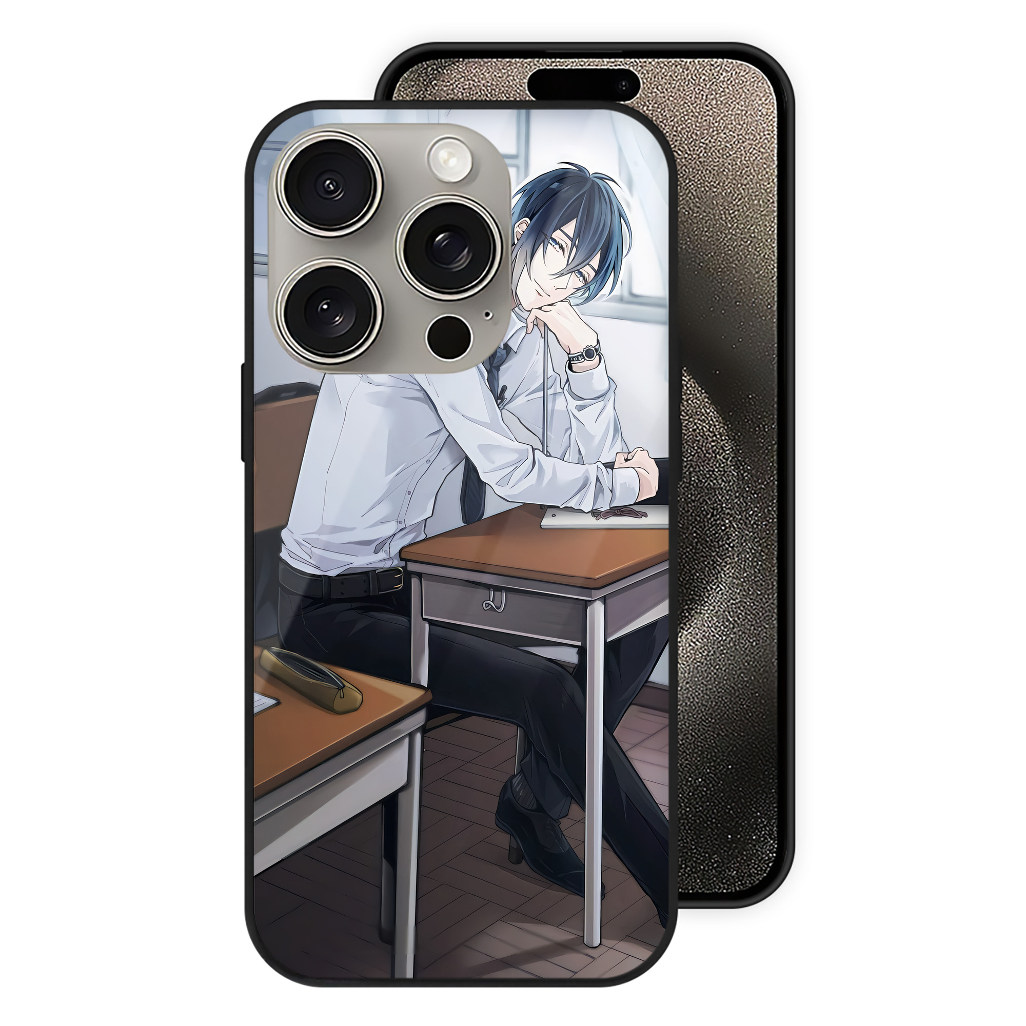 （画像用） 刀剣乱舞 Touken Ranbu 【iPhone15Pro対応】スマホケース 耐衝撃＆黄変防止 背面ガラス