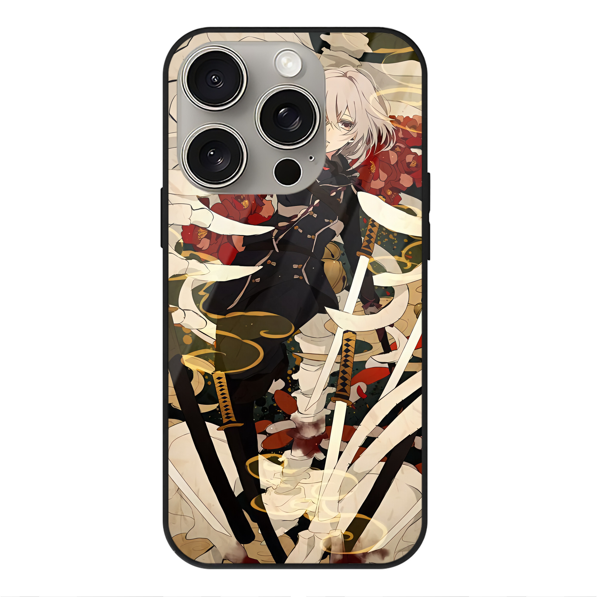 （画像用） 刀剣乱舞 Touken Ranbu 【iPhone15Pro対応】スマホケース 耐衝撃＆黄変防止 背面ガラス