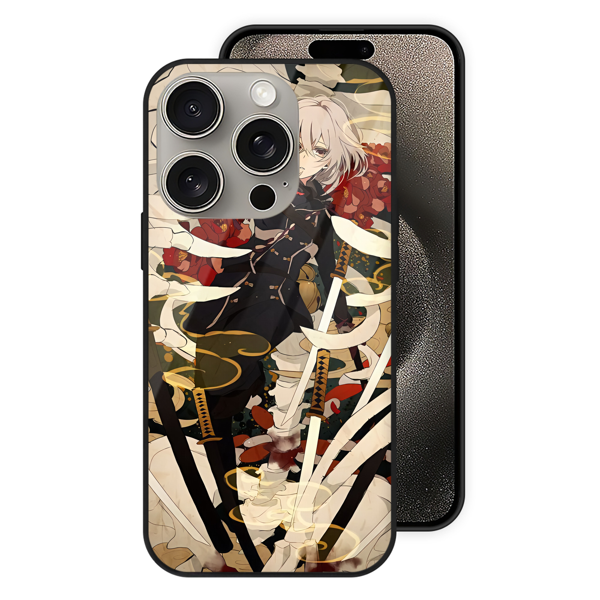 （画像用） 刀剣乱舞 Touken Ranbu 【iPhone15Pro対応】スマホケース 耐衝撃＆黄変防止 背面ガラス