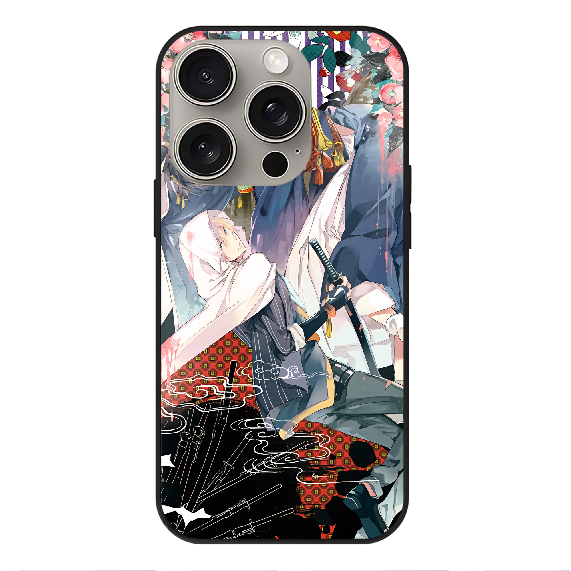 （画像用） 刀剣乱舞 Touken Ranbu 【iPhone15Pro対応】スマホケース 耐衝撃＆黄変防止 背面ガラス