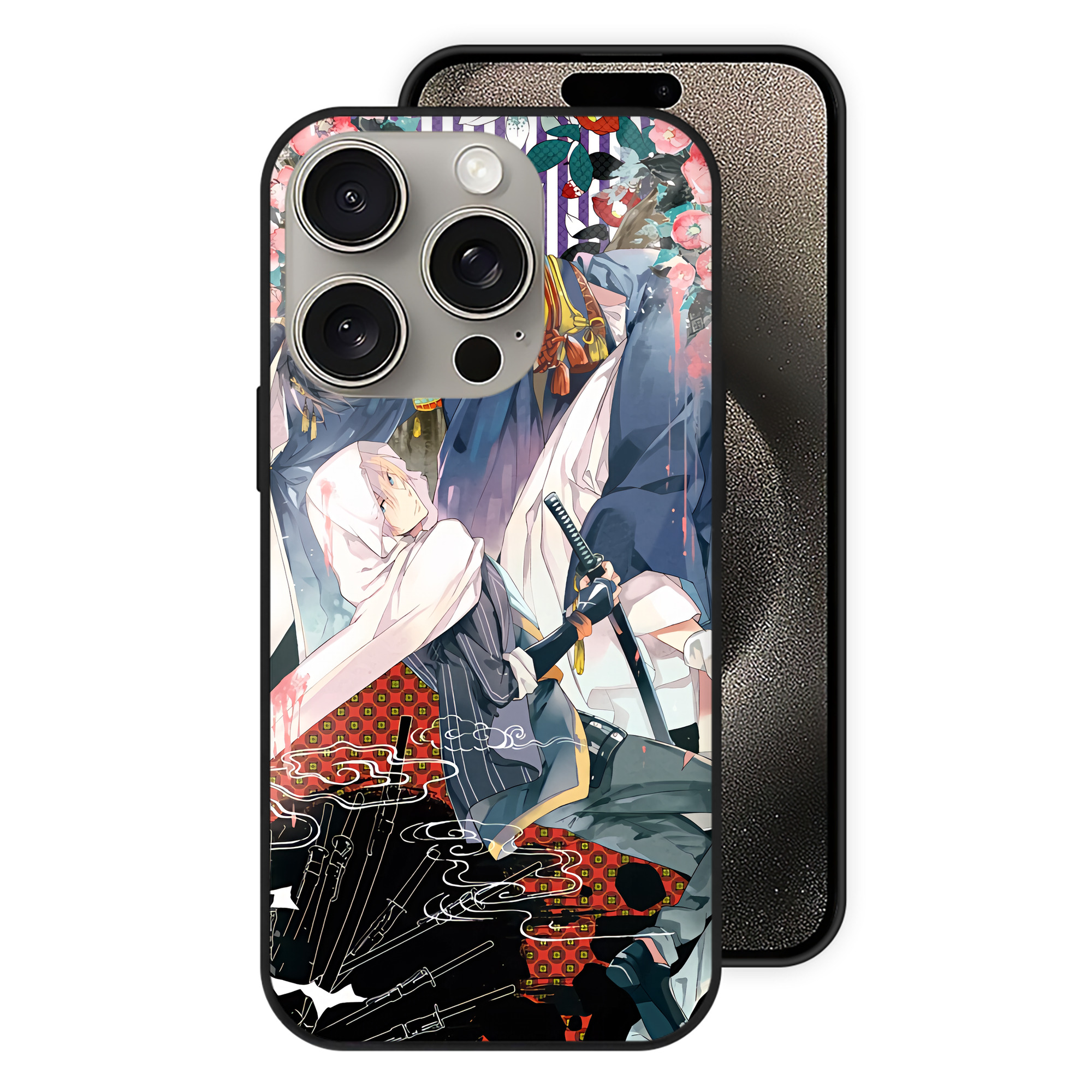 （画像用） 刀剣乱舞 Touken Ranbu 【iPhone15Pro対応】スマホケース 耐衝撃＆黄変防止 背面ガラス