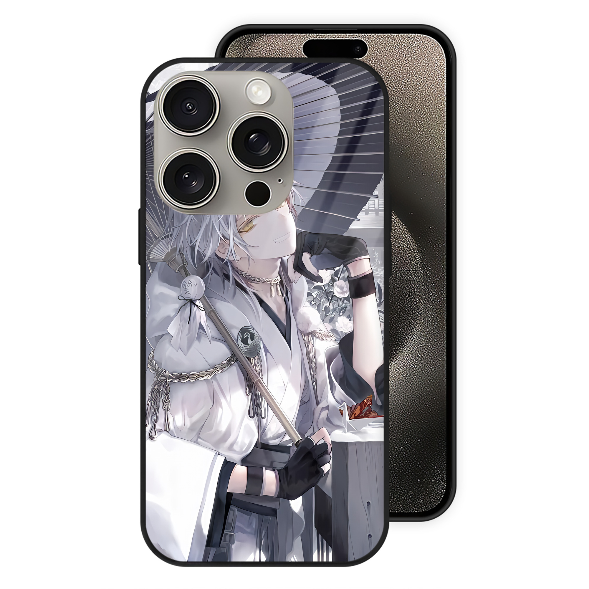 （画像用） 刀剣乱舞 Touken Ranbu 【iPhone15Pro対応】スマホケース 耐衝撃＆黄変防止 背面ガラス