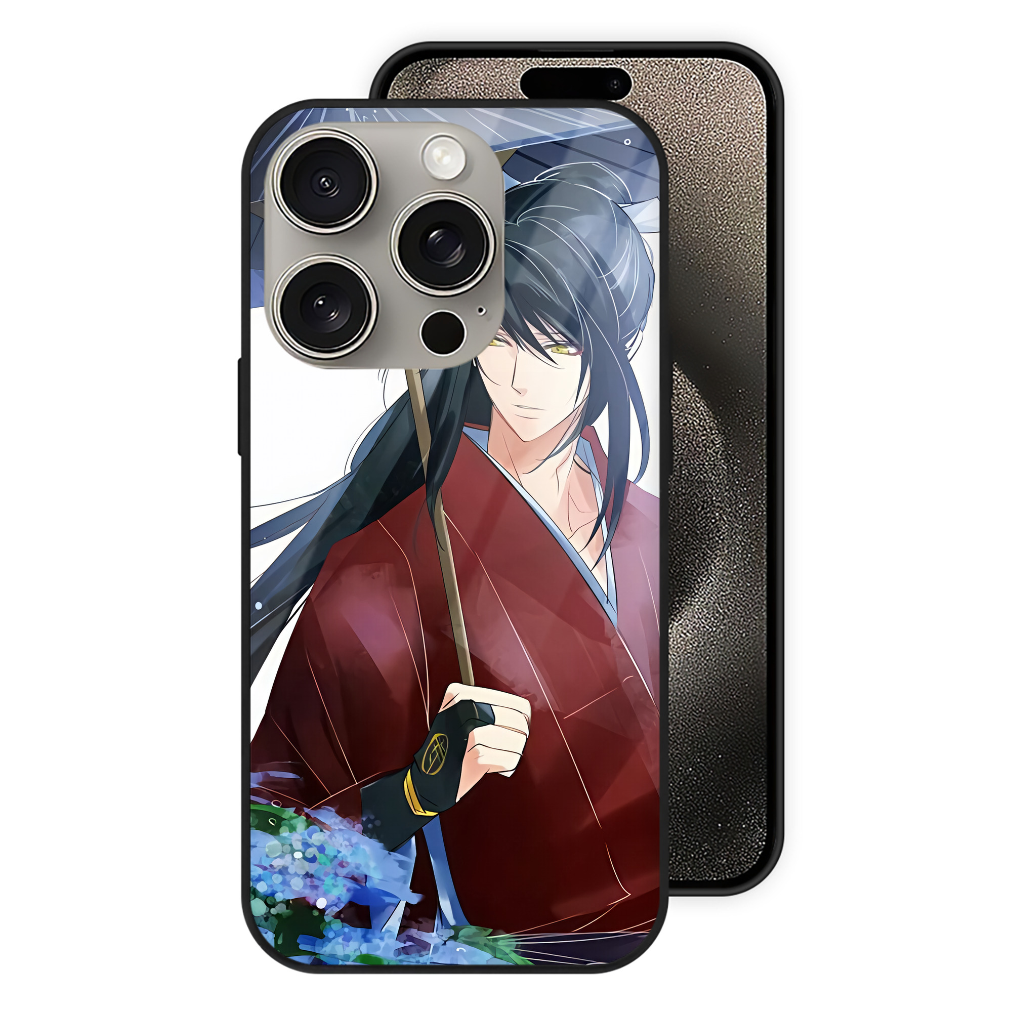 （画像用） 刀剣乱舞 Touken Ranbu 【iPhone15Pro対応】スマホケース 耐衝撃＆黄変防止 背面ガラス