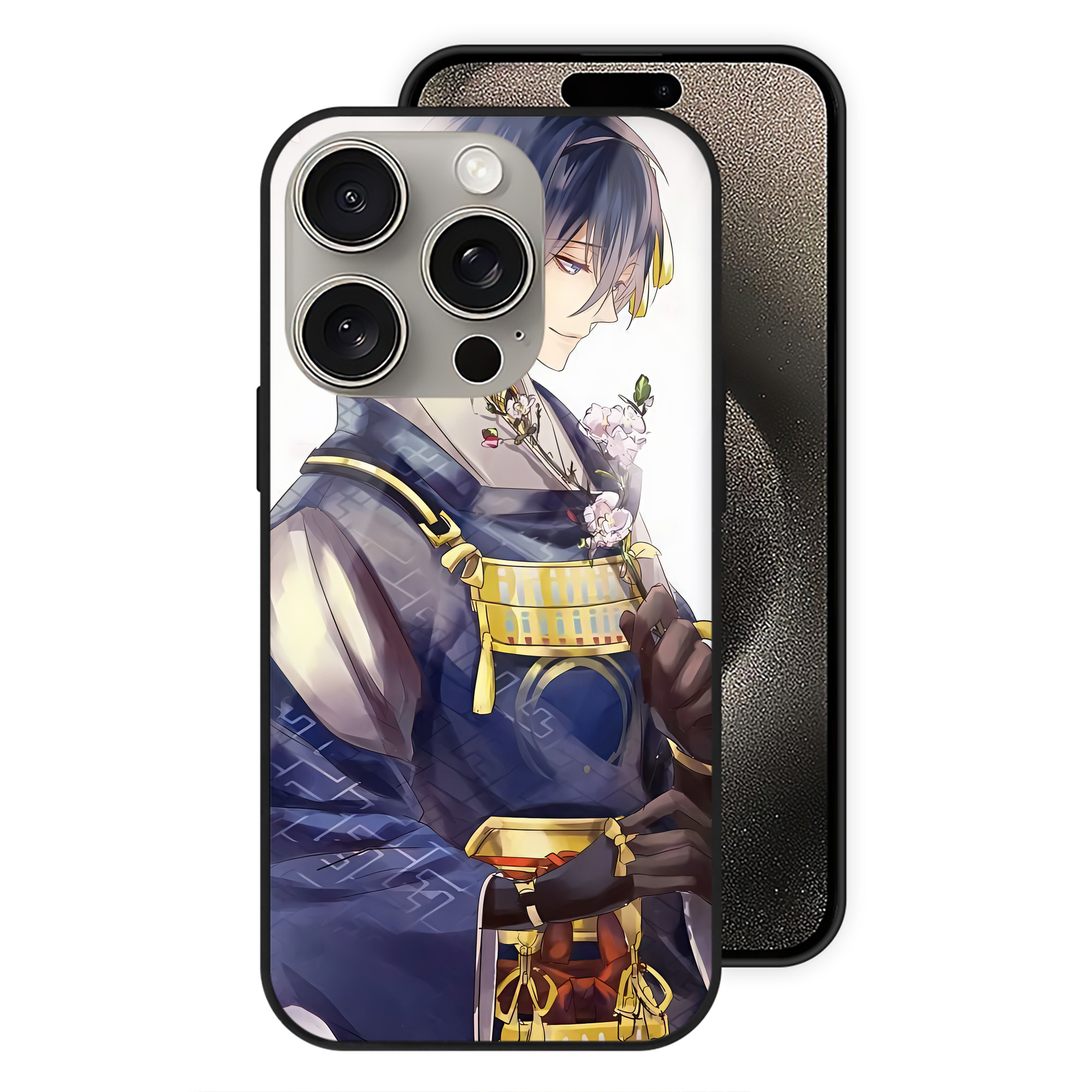 （画像用） 刀剣乱舞 Touken Ranbu 【iPhone15Pro対応】スマホケース 耐衝撃＆黄変防止 背面ガラス