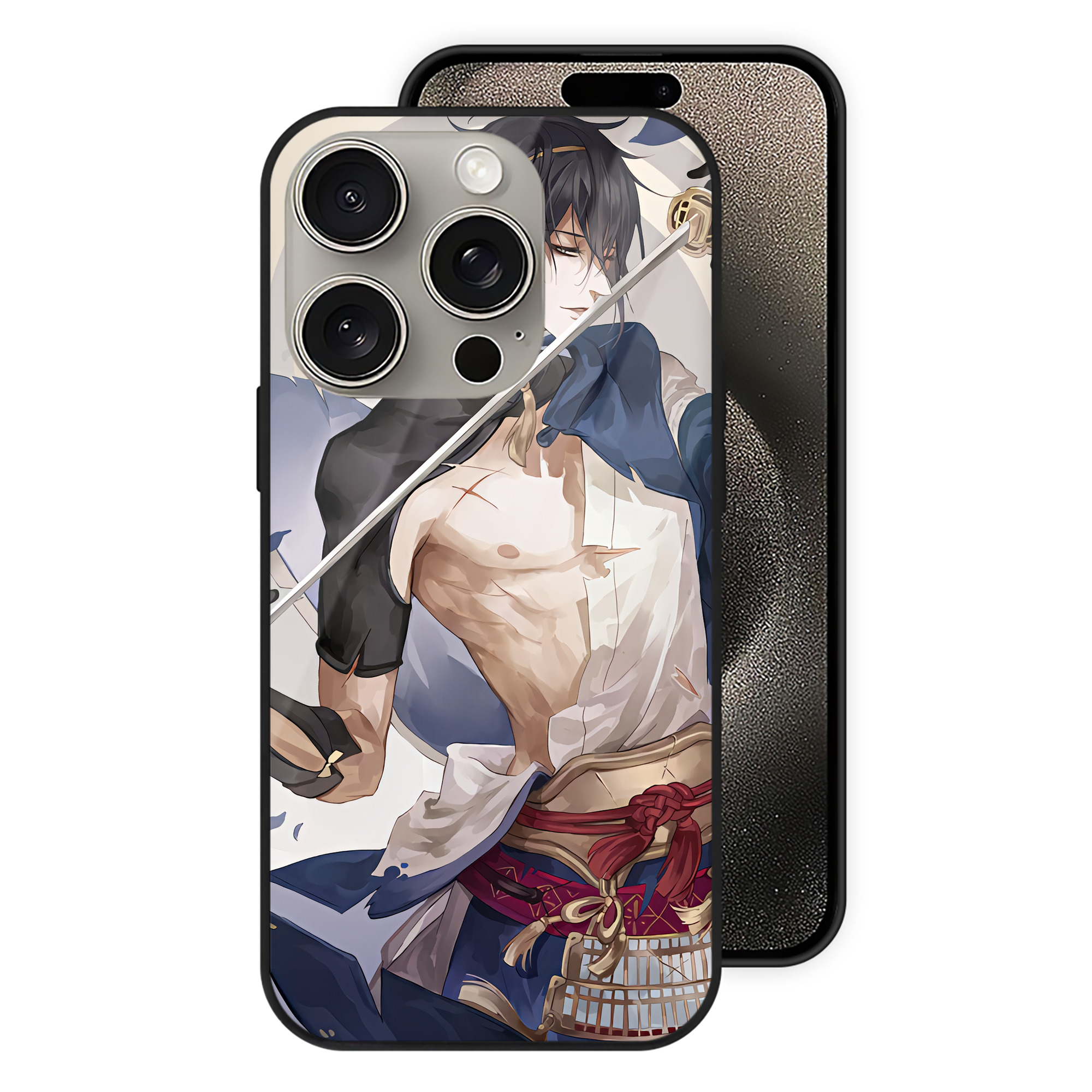 （画像用） 刀剣乱舞 Touken Ranbu 【iPhone15Pro対応】スマホケース 耐衝撃＆黄変防止 背面ガラス