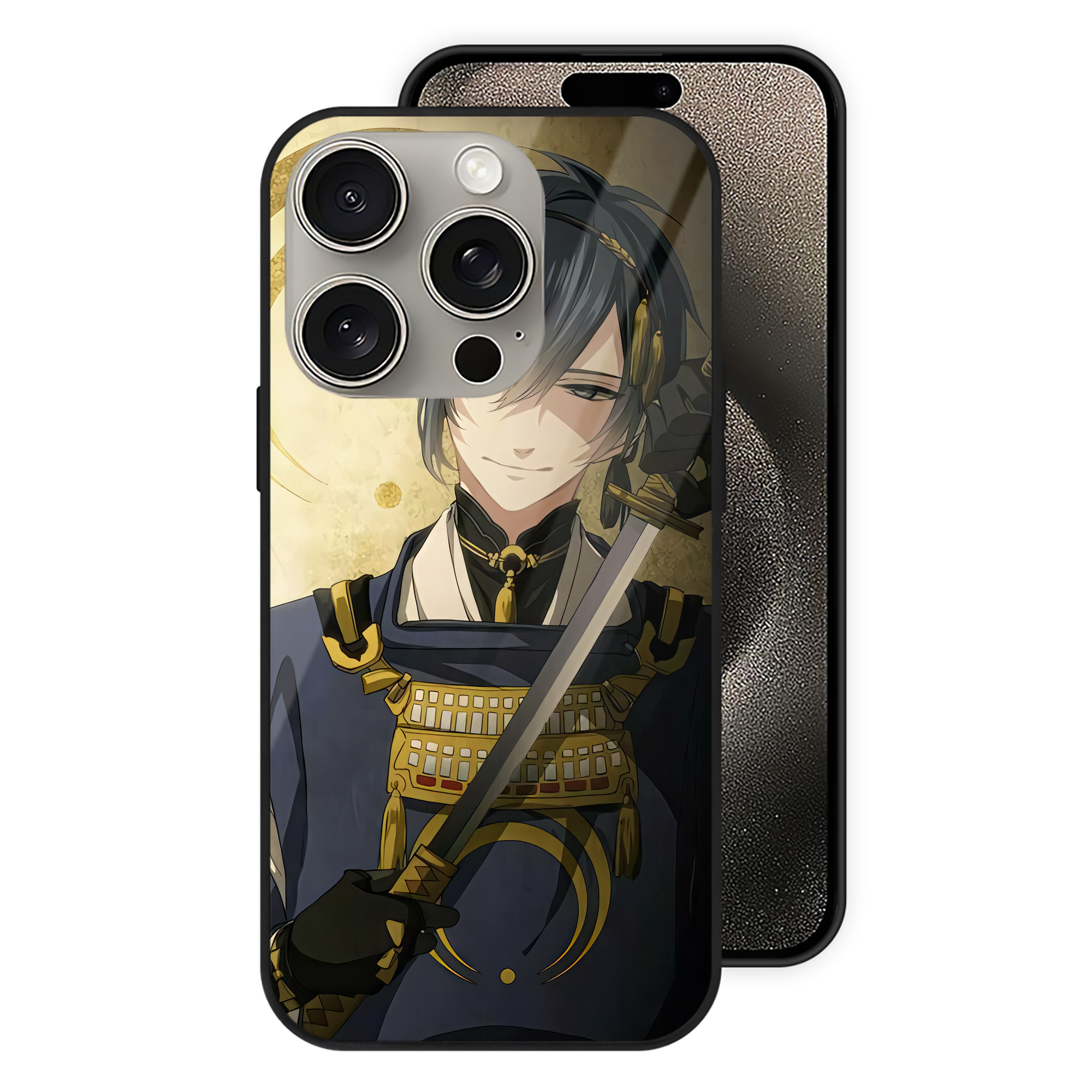 （画像用） 刀剣乱舞 Touken Ranbu 【iPhone15Pro対応】スマホケース 耐衝撃＆黄変防止 背面ガラス