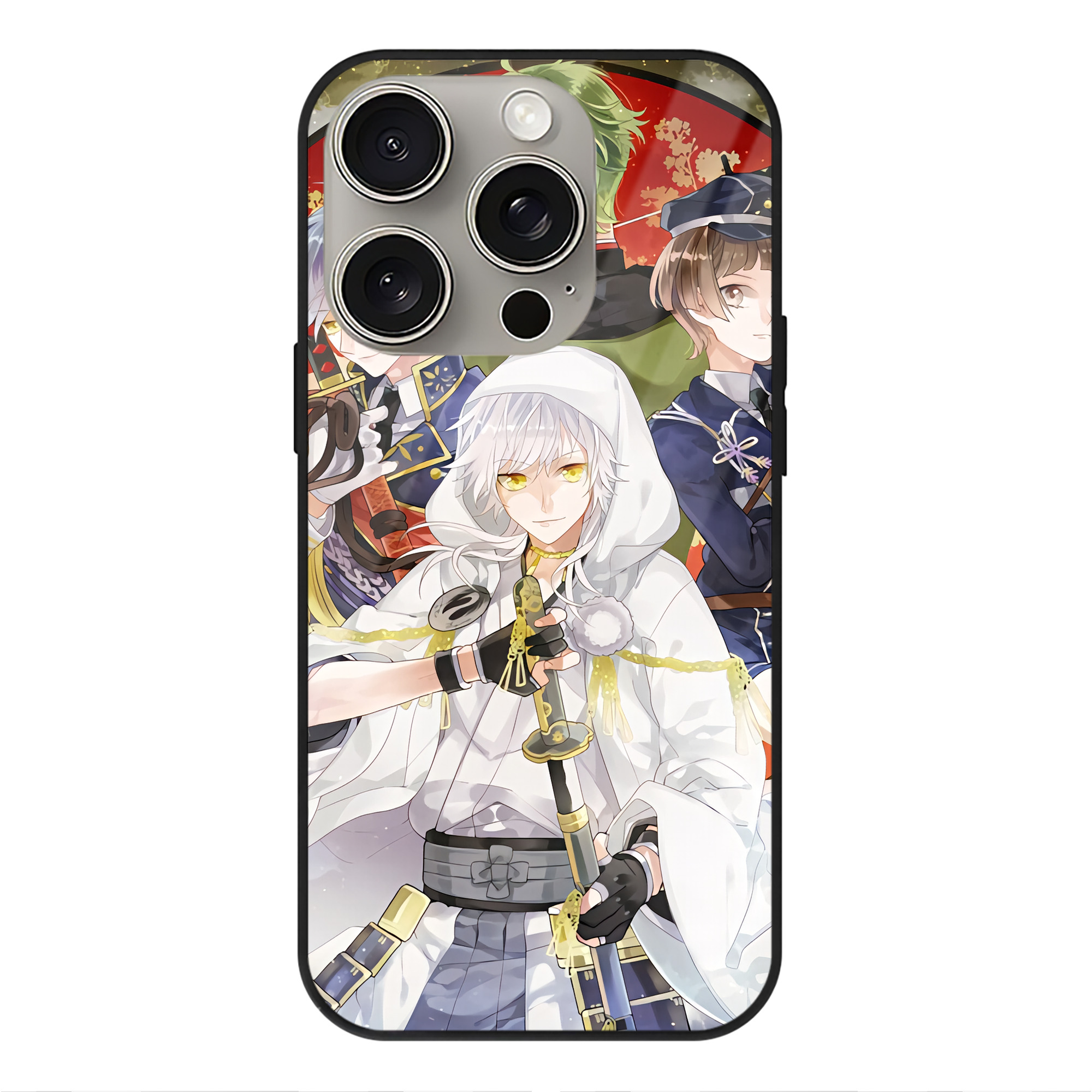 （画像用） 刀剣乱舞 Touken Ranbu 【iPhone15Pro対応】スマホケース 耐衝撃＆黄変防止 背面ガラス
