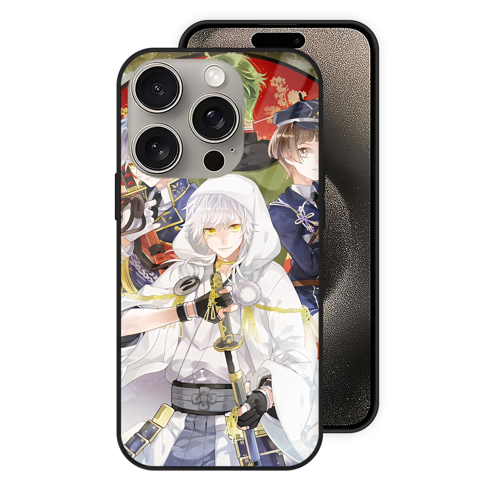 （画像用） 刀剣乱舞 Touken Ranbu 【iPhone15Pro対応】スマホケース 耐衝撃＆黄変防止 背面ガラス