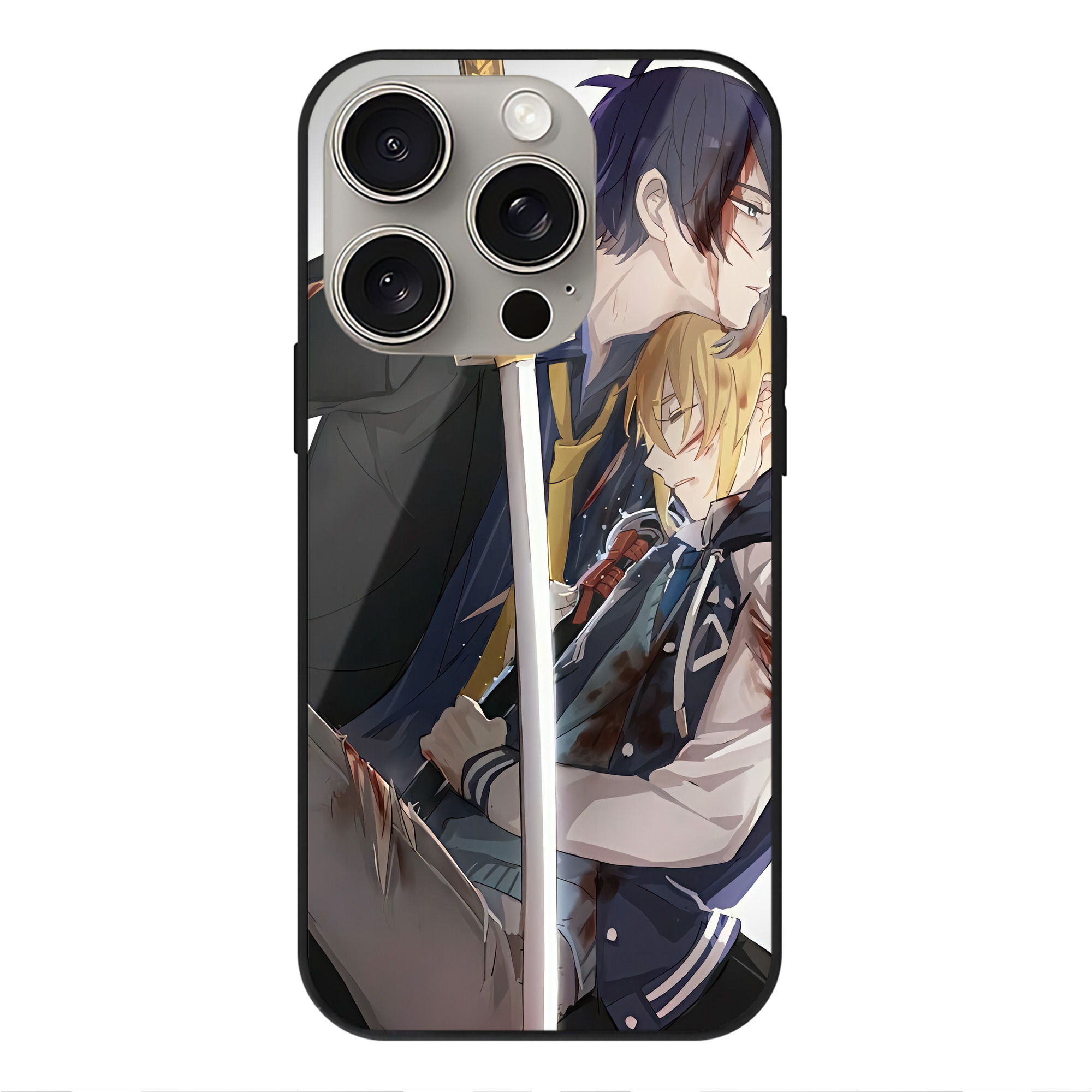 （画像用） 刀剣乱舞 Touken Ranbu 【iPhone15Pro対応】スマホケース 耐衝撃＆黄変防止 背面ガラス