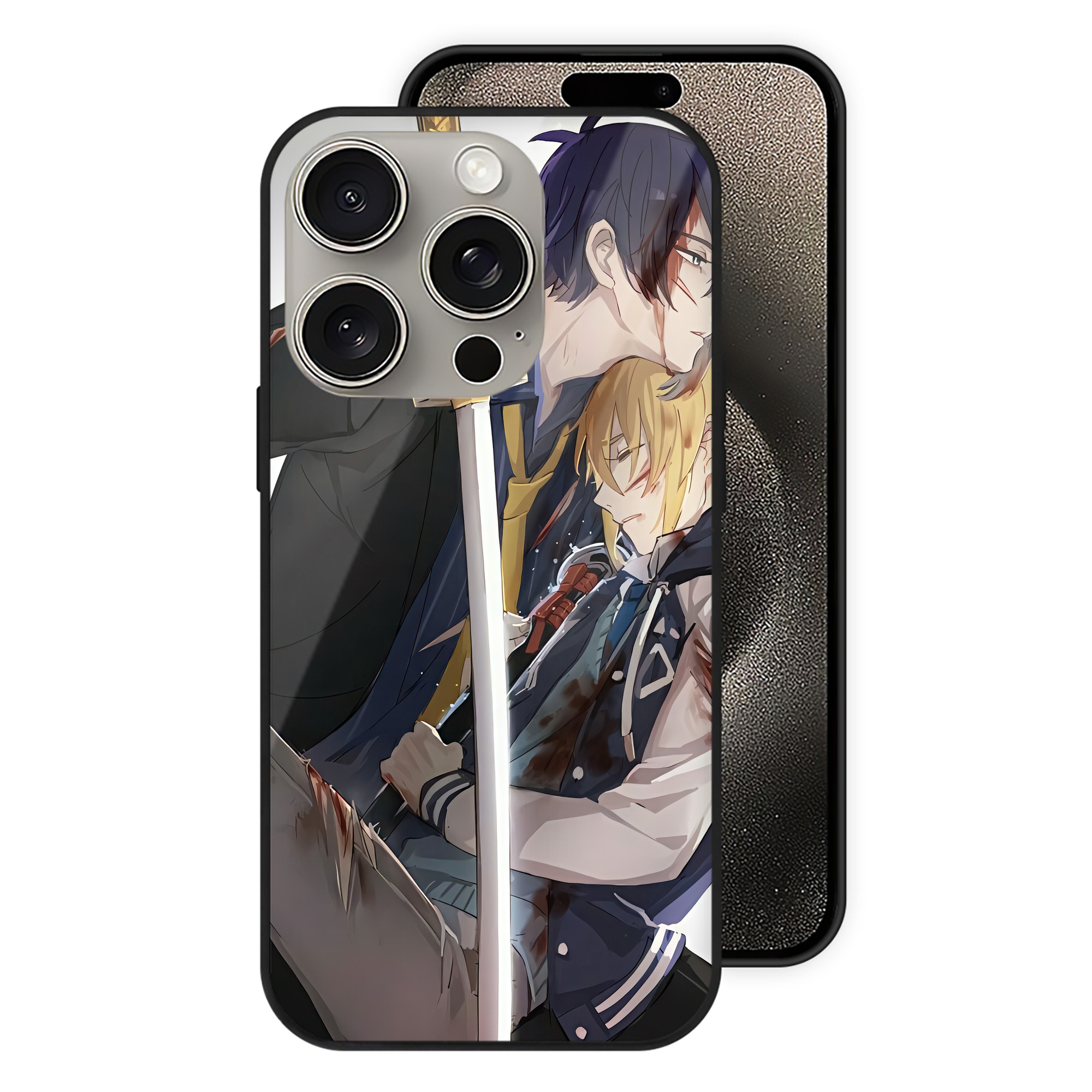（画像用） 刀剣乱舞 Touken Ranbu 【iPhone15Pro対応】スマホケース 耐衝撃＆黄変防止 背面ガラス