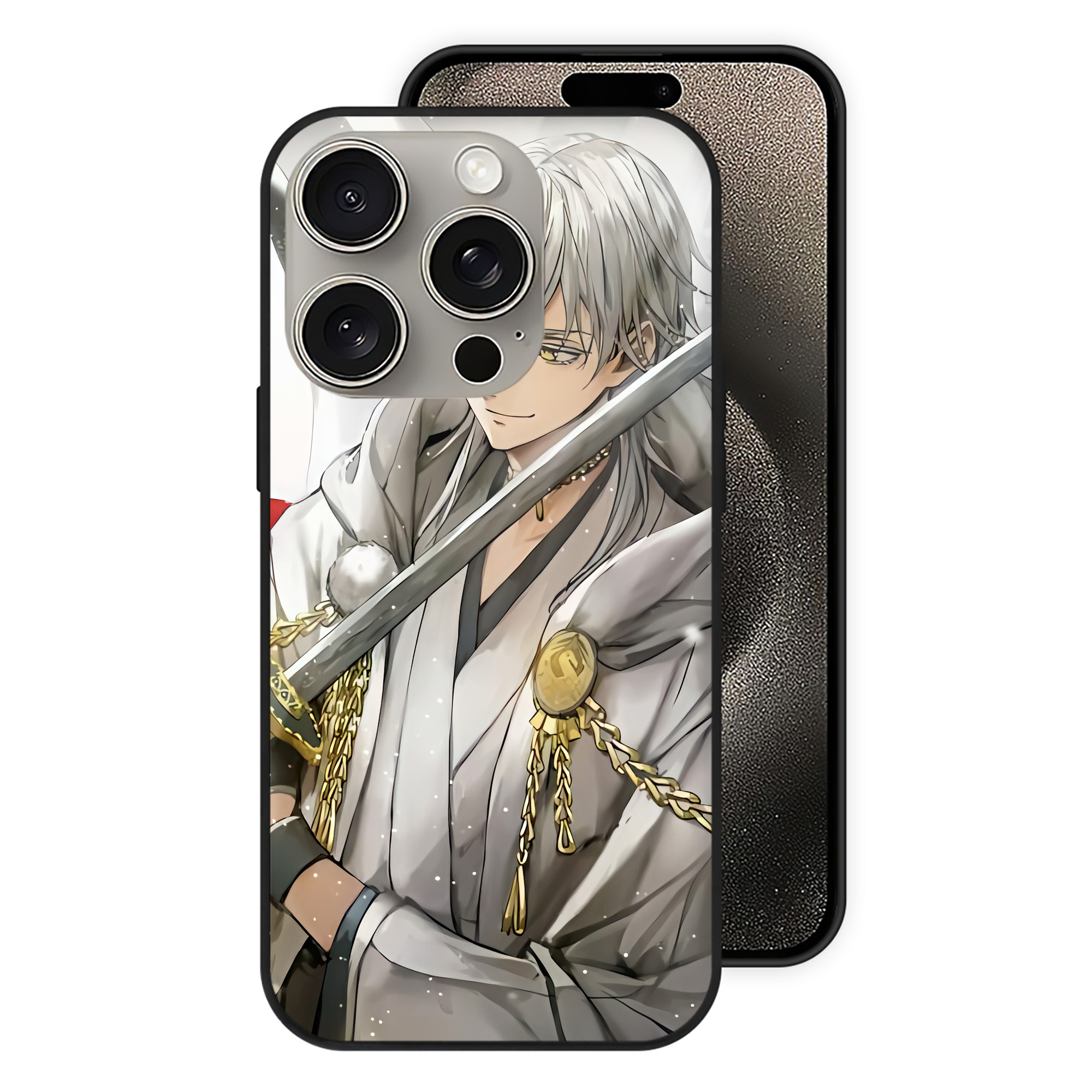 （画像用） 刀剣乱舞 Touken Ranbu 【iPhone15Pro対応】スマホケース 耐衝撃＆黄変防止 背面ガラス