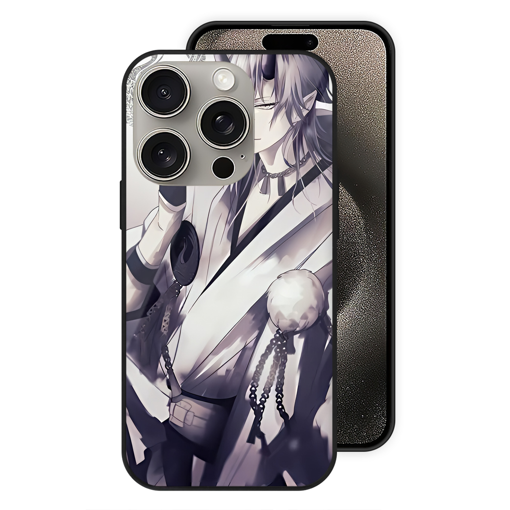 （画像用） 刀剣乱舞 Touken Ranbu 【iPhone15Pro対応】スマホケース 耐衝撃＆黄変防止 背面ガラス