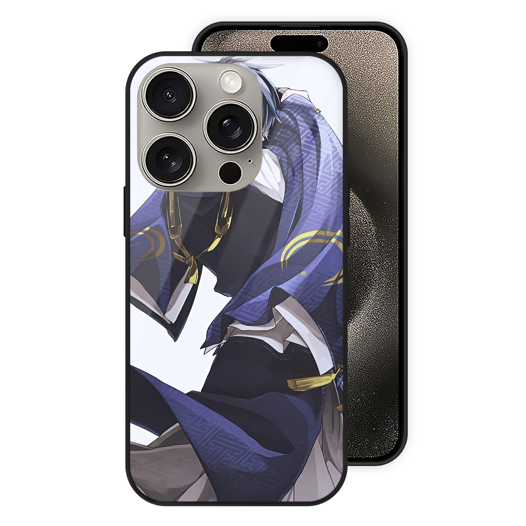 （画像用） 刀剣乱舞 Touken Ranbu 【iPhone15Pro対応】スマホケース 耐衝撃＆黄変防止 背面ガラス
