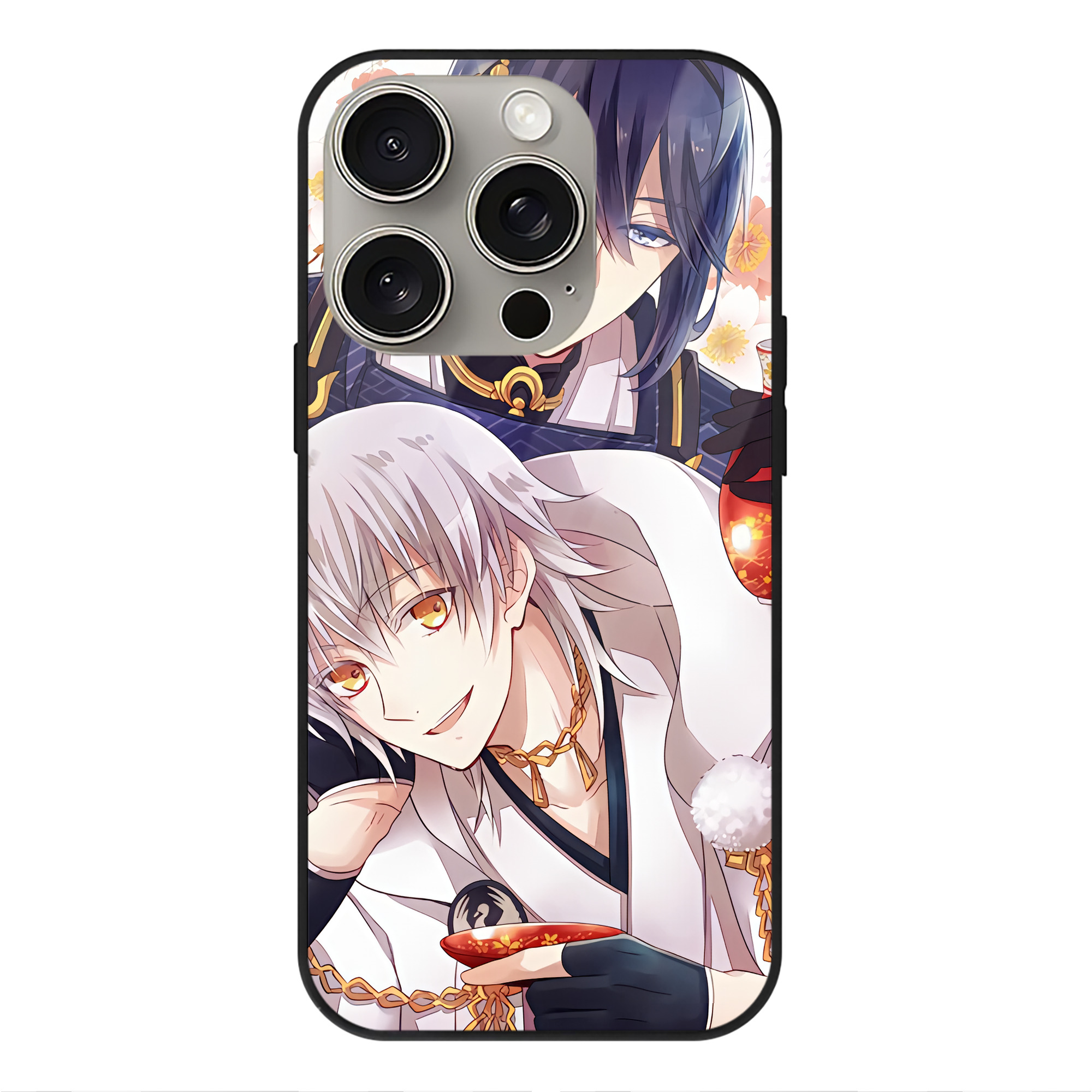 （画像用） 刀剣乱舞 Touken Ranbu 【iPhone15Pro対応】スマホケース 耐衝撃＆黄変防止 背面ガラス