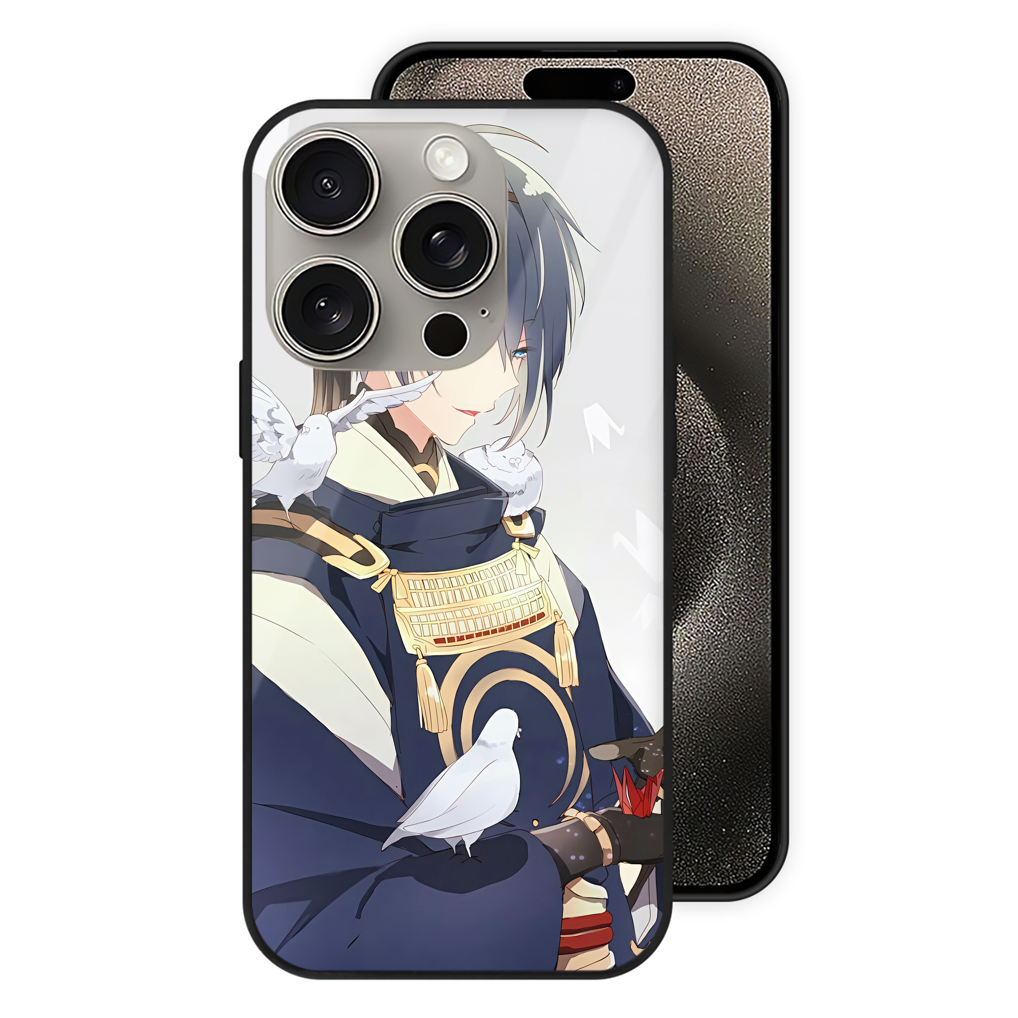 （画像用） 刀剣乱舞 Touken Ranbu 【iPhone15Pro対応】スマホケース 耐衝撃＆黄変防止 背面ガラス